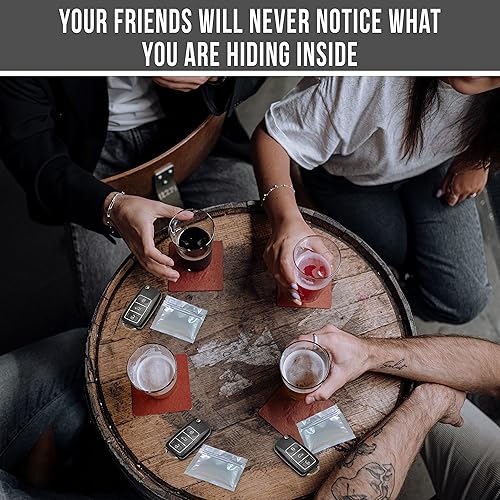 Miniatura 5 de Llavero de coche para desviación remota bolsa a prueba de oloresolores, contenedor de almacenamiento portátil discreto para ocultar píldoras, joyas