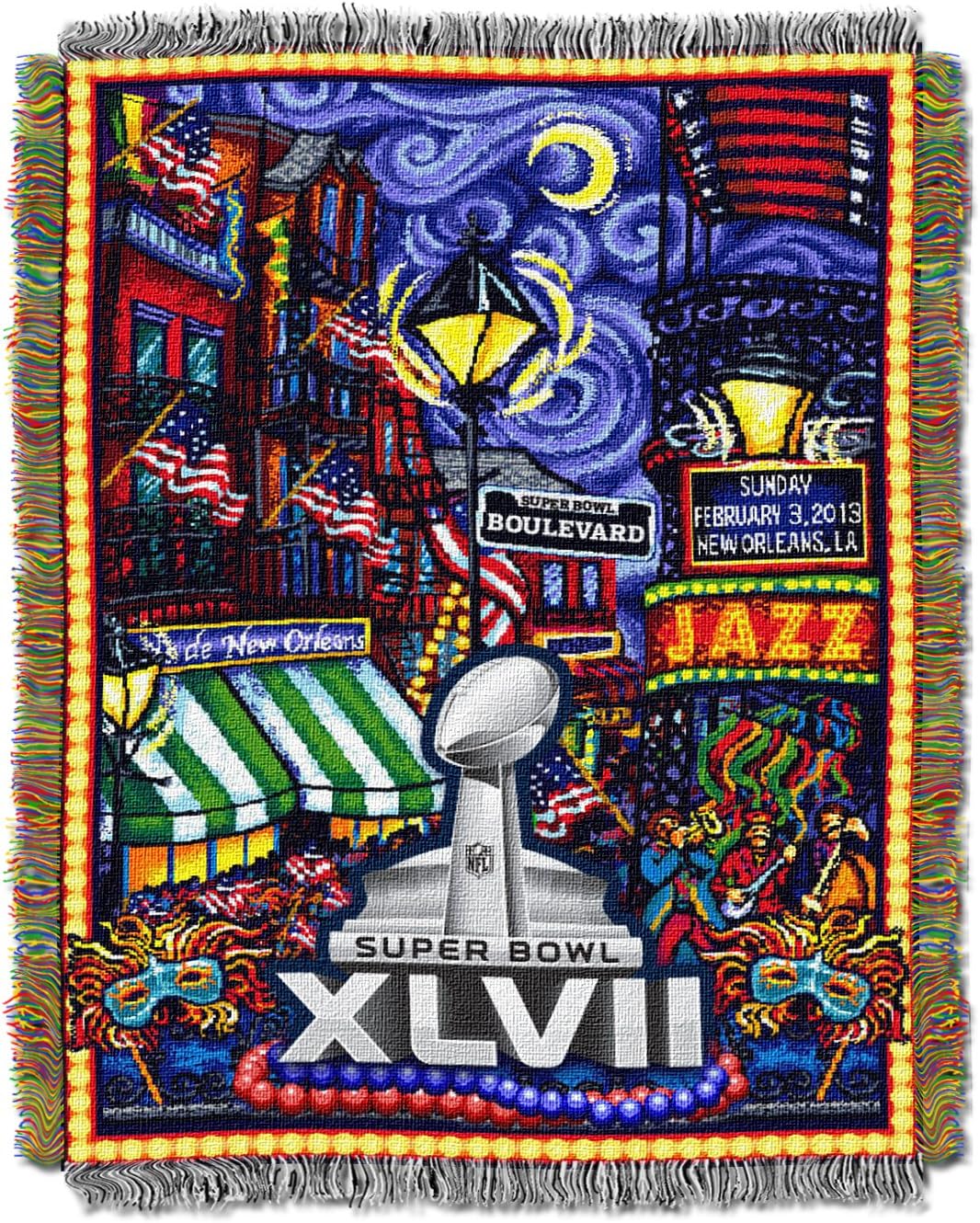 Northwest NFL Super Bowl XLVII Tapestry Throw Blanket, 48 x 60-Inch
