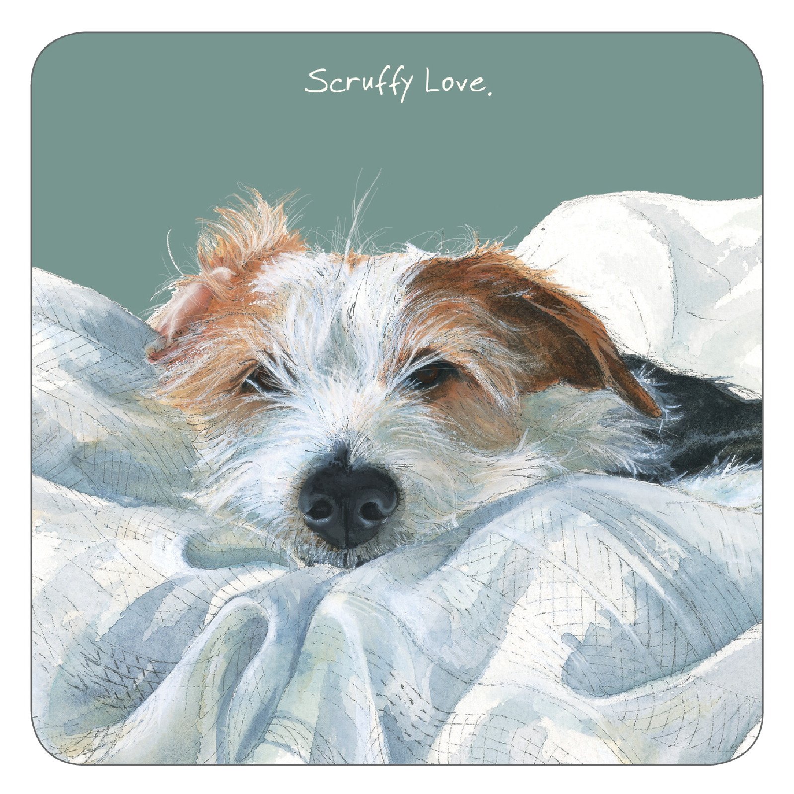 Little Dog Laughed Tan Dog Coaster, Scruffy Love, The