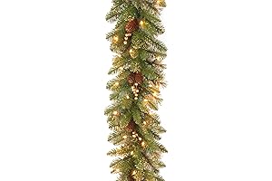 National Tree Company 9' Lighted Artificial Glittery Garland