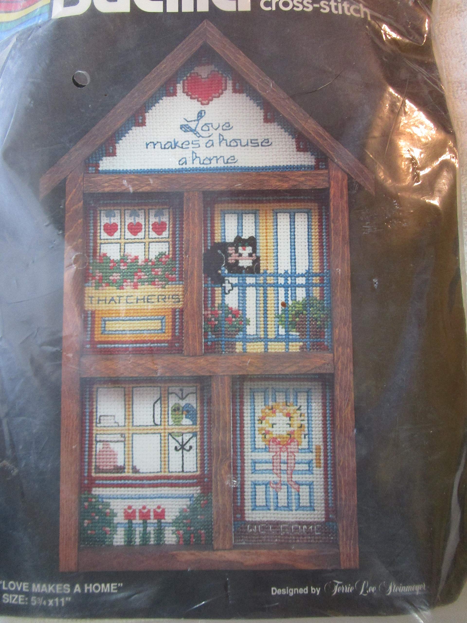 Kit broderie au point de croix Love Makes a Home pour réduire le stress et s'initier facilement