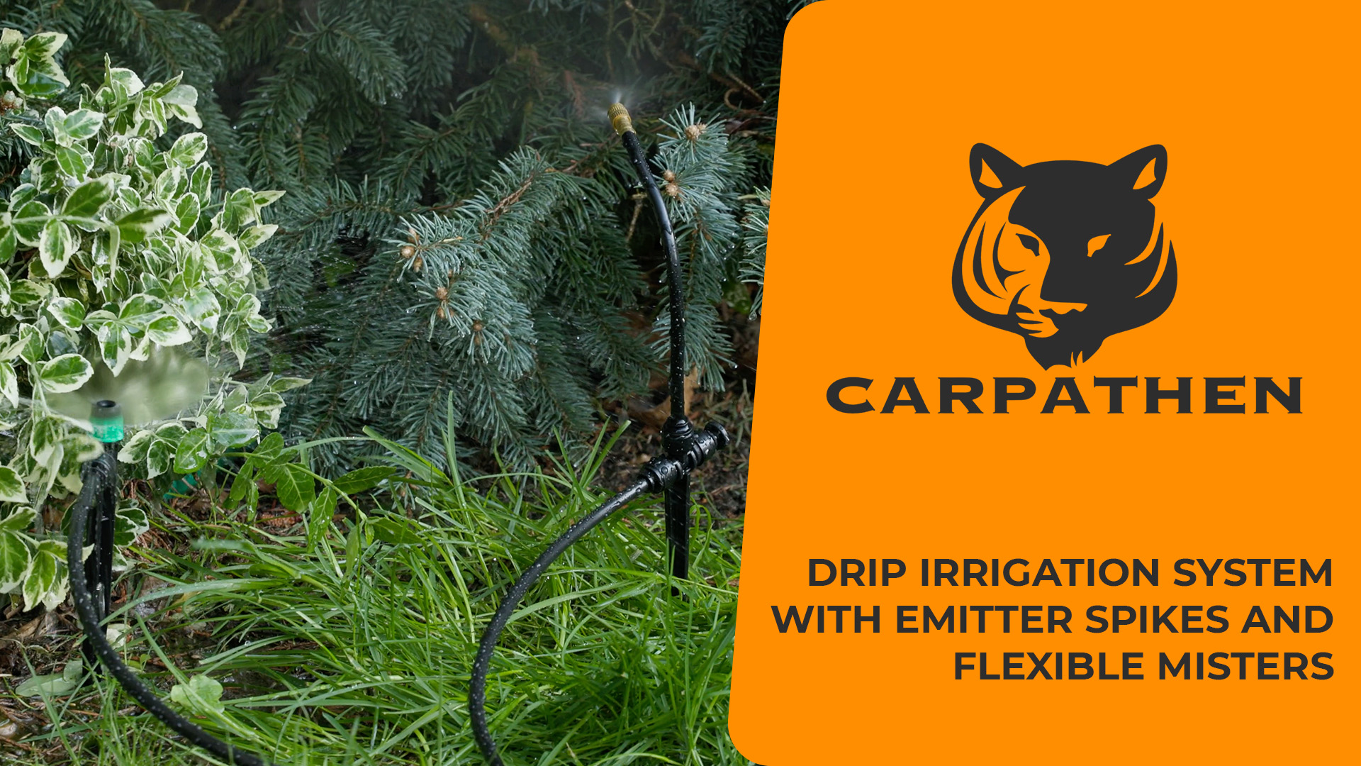 Image of CARPATHEN Drip Irrigation System Kit - Pressure Optimised Garden Watering System w 15pcs 360 Atomizing Nozzles, 16 Adjustable Drip Emitters 5 /16 and 1 /4 Tubing - Complete Watering Spray System