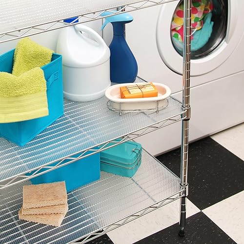 Miniatura 4 de Con-Tact Brand Revestimiento de estante no adhesivo Premium Plus, resistente y multifuncional, 18 x 4 pies, Nova Crystal Clear, paquete de 6 rollos