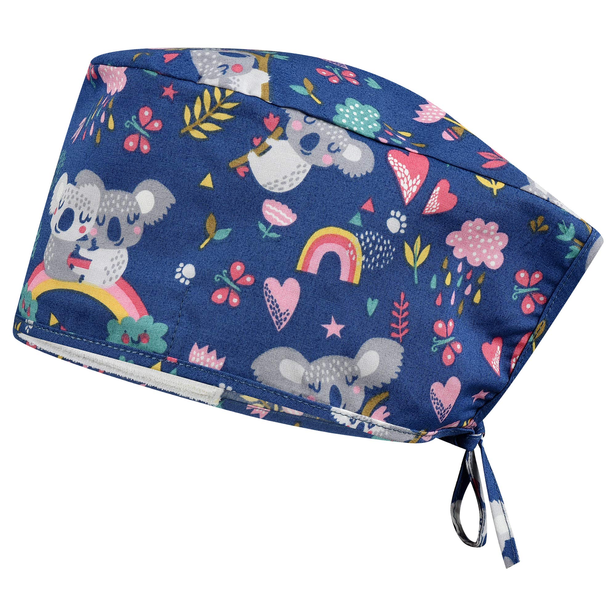 B-wellSurgical Hood Fabric Surgical Caps Fabric Nurse Accessories for Doctors, Nurses, Dentists, Pharmacists, Vets, Medical Personnel, Koalas, One size