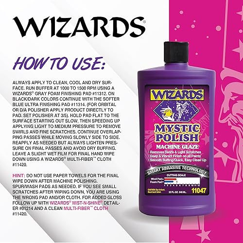 Miniatura 3 de Wizards Mystic Polish Machine Glaze - Compuesto de corte y pulido con tecnología abrasiva inteligente, removedor profesional de arañazos de