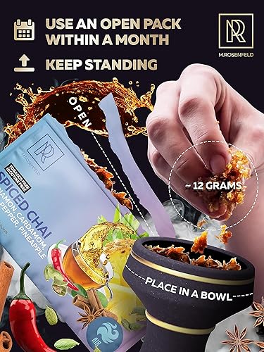 Miniatura 112 de Sabor a cachimba Blueberry Mint Herbal Blue Mist - 2.8 onzas - 2.82 oz de cachimba shisha sin tabaco melaza cachimba tabaco y nicotina Shisha sin