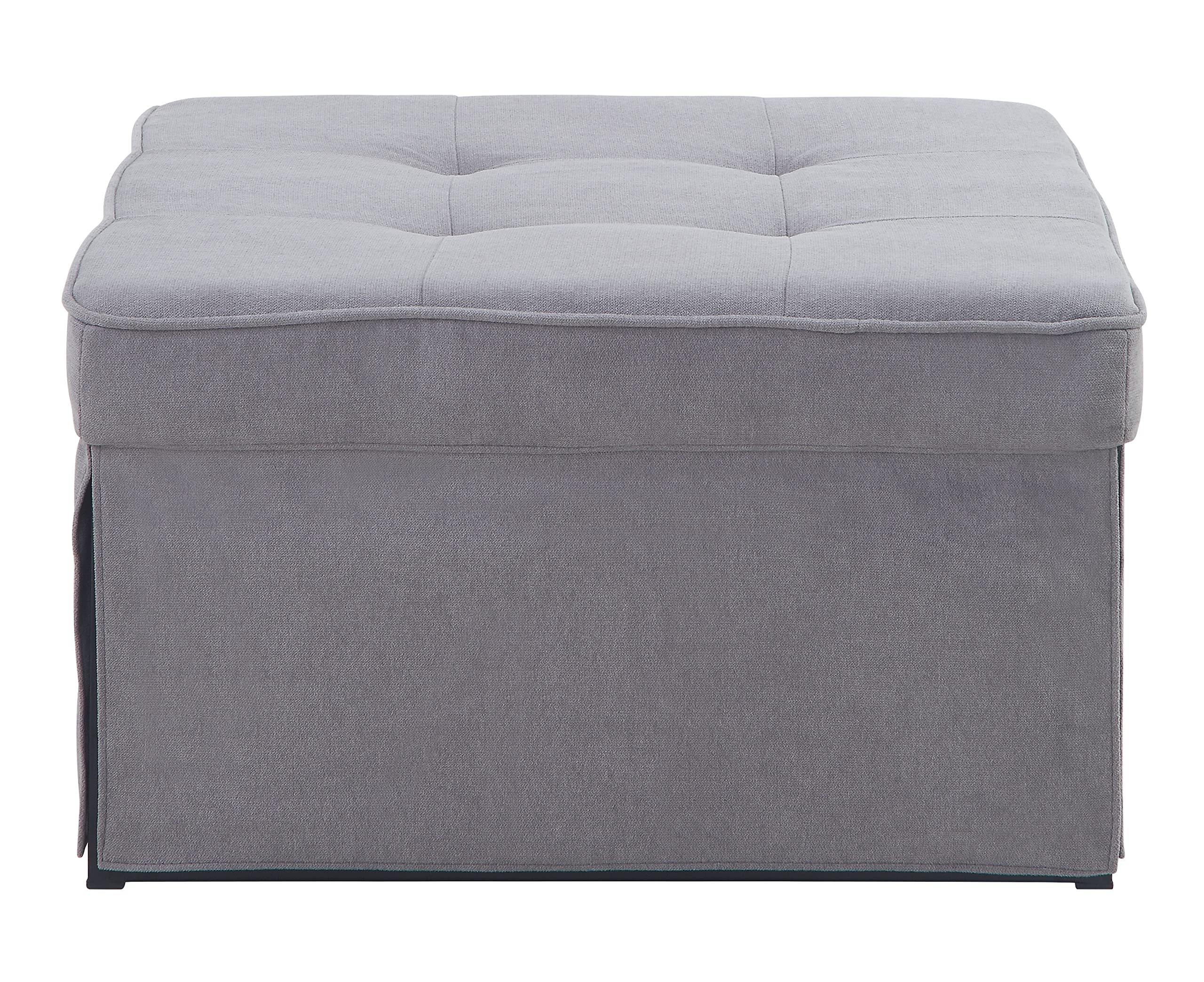 Atlantic Home Collection Sessel, Liege, Hocker Finn, Polyester, Grau, BxTxH: 80cm x 72cm x 43cm