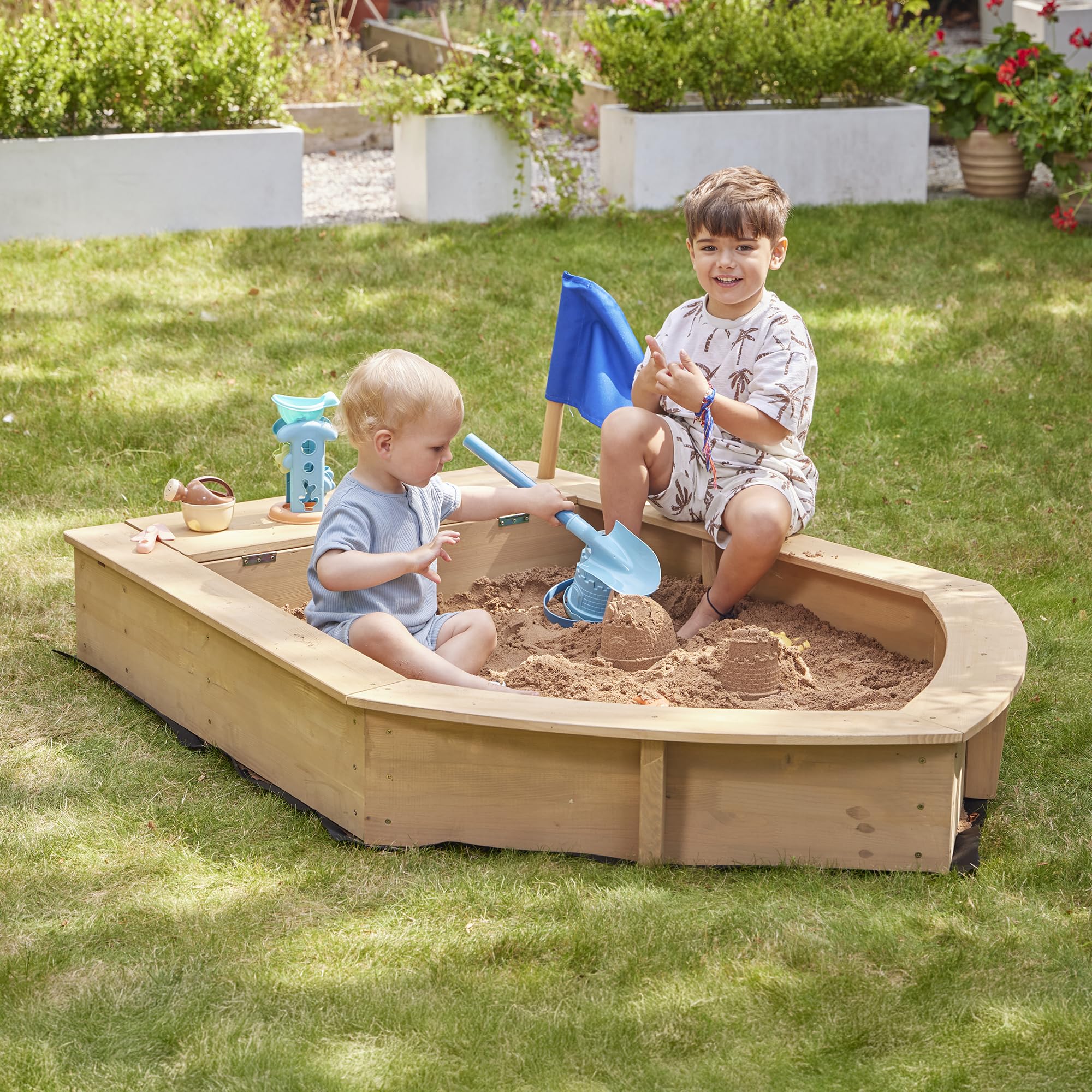 Liberty House Boat Sandpit With Cover
