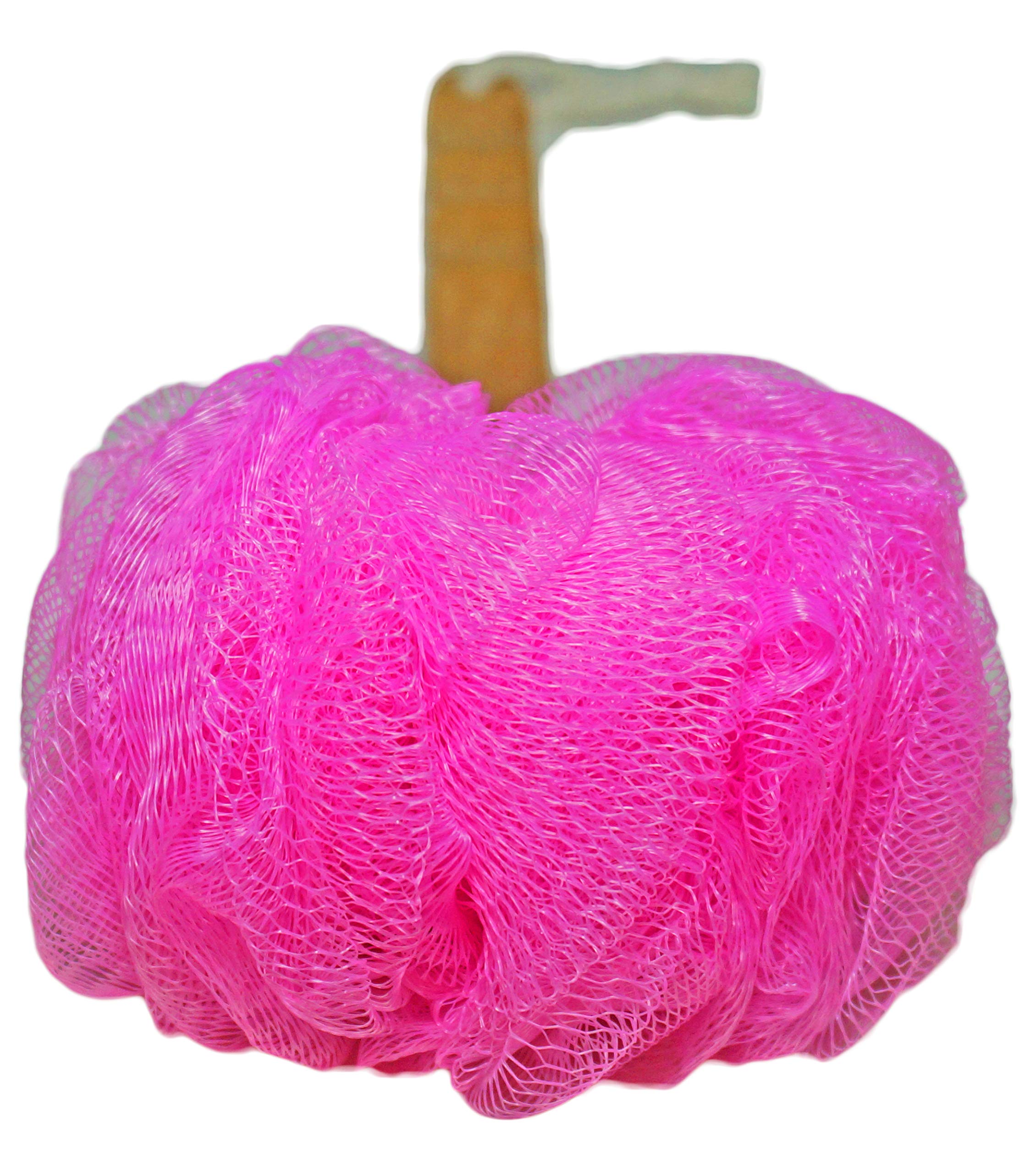 Natural Exfoliating Loofah Luffa Loofa Back Sponge Scrubber Brush With Long Wooden Handle Stick Holder Body Shower Bath Spa Pack Of 1