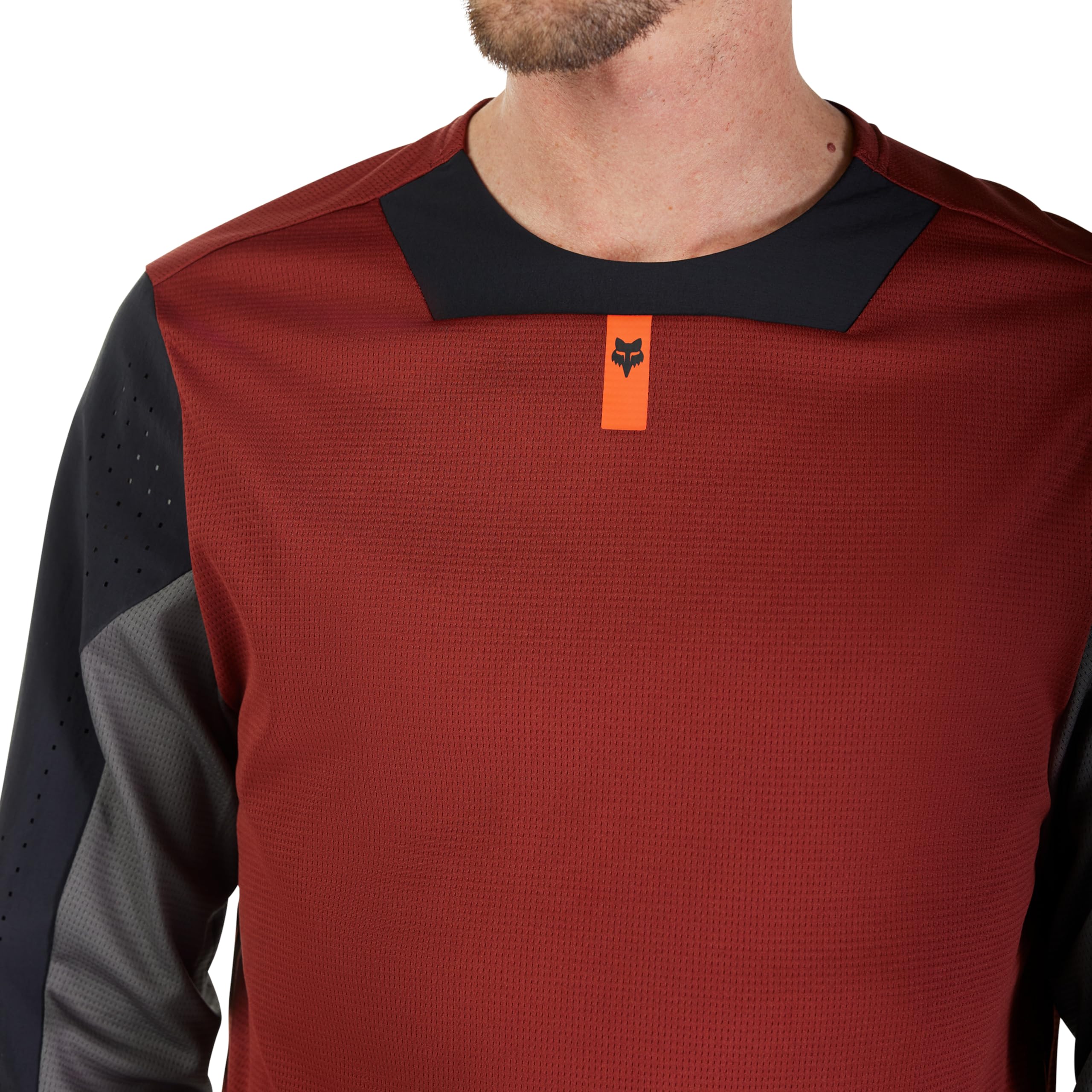 Fox Racing Mens Defend Long Sleeve Mountain Bike Jersey Rust