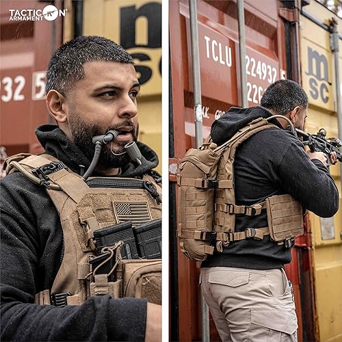 Miniatura 6 de TACTICON Hydropack Elite - Paquete táctico de hidratación corporal desnudo, empresa propiedad de veteranos de combate  Fuente de agua para todo el