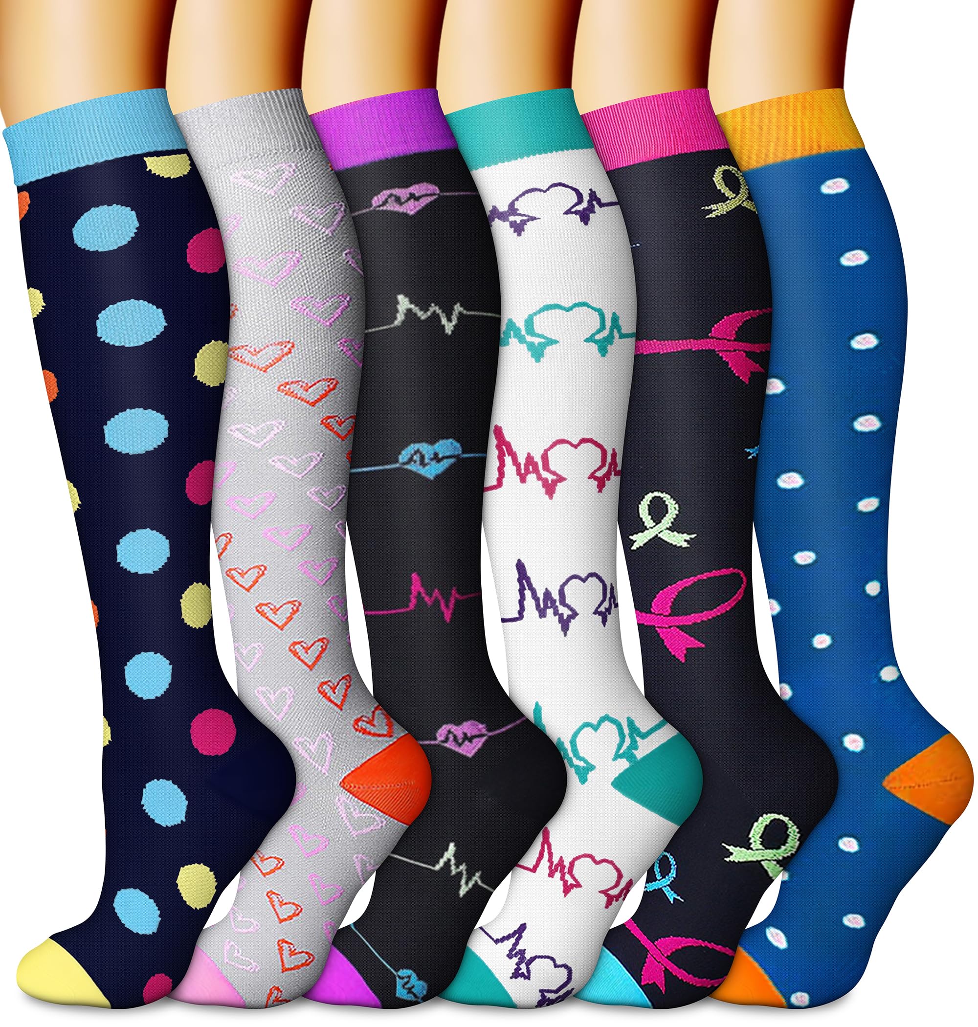 Copper Compression Socks (3 Pairs), 15-20 mmhg is BEST Athletic & Medical for Men & Women, Running, Flight, Travel, Nurses - Boost Performance, Blood Circulation & Recovery