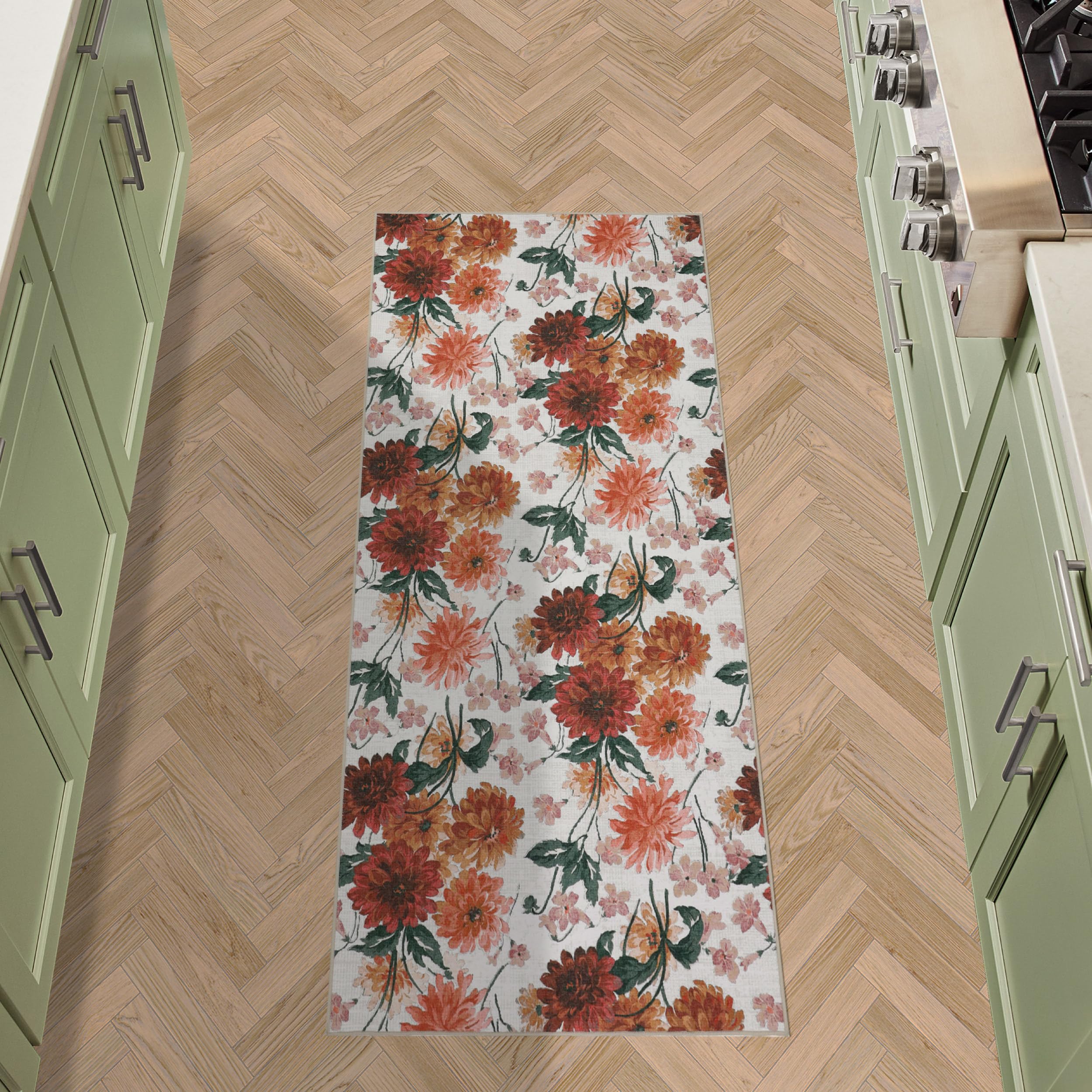 Tapis de couloir lavable Laura Ashley anti-glisse style chic