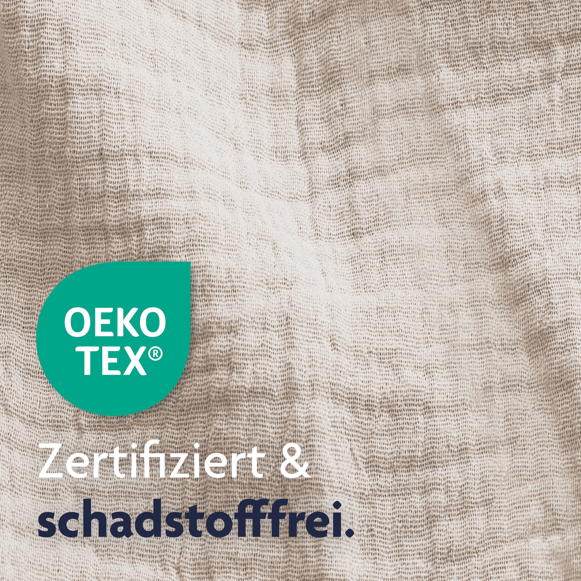 Julius Zöllner Kuschelnest NIDO | Liegefläche ca. 60x35 cm | Für Babys ab der Geburt | 100% Baumwollmusselin | Made in Germany | OEKO TEX Standard 100 | Sand