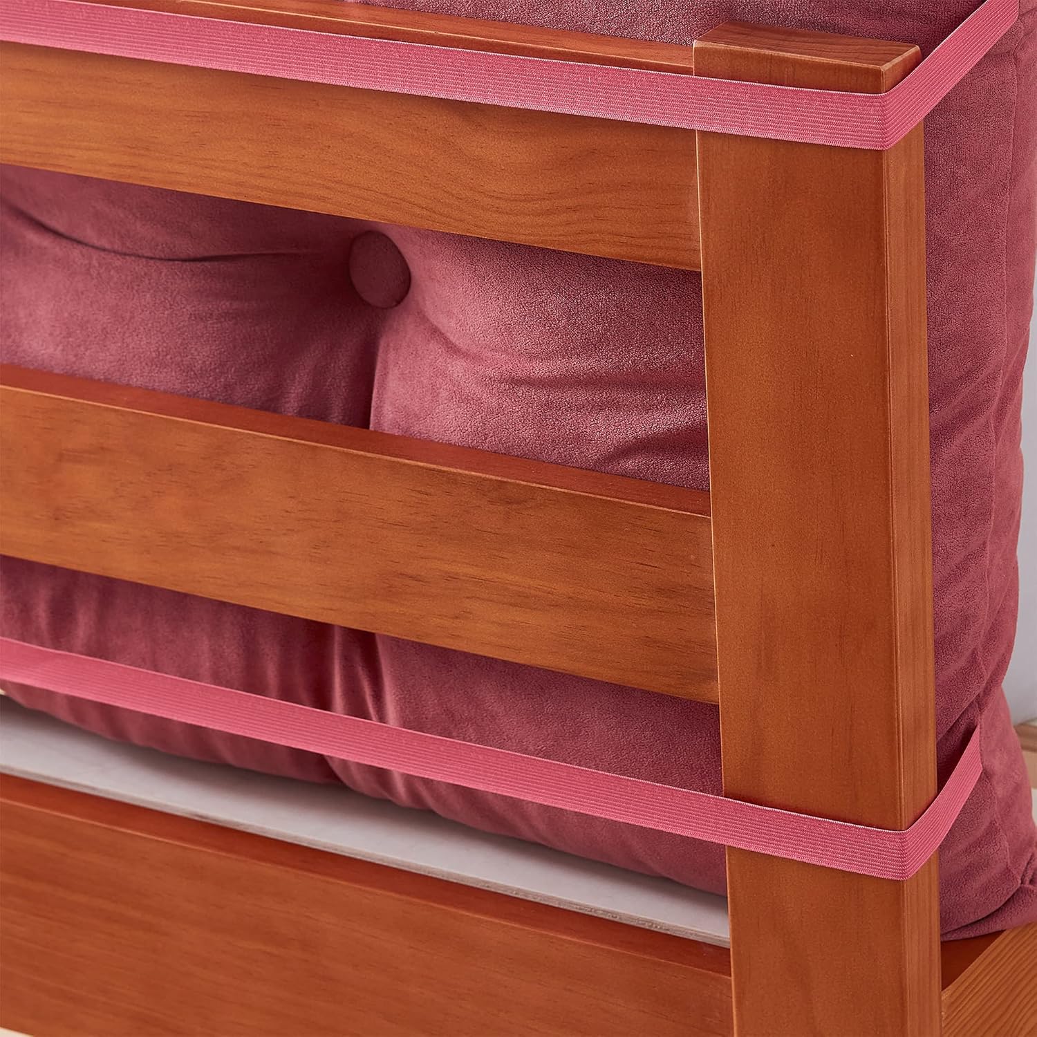 DormCo Rainha - Plush Tufted College Headboard - Coral Pink