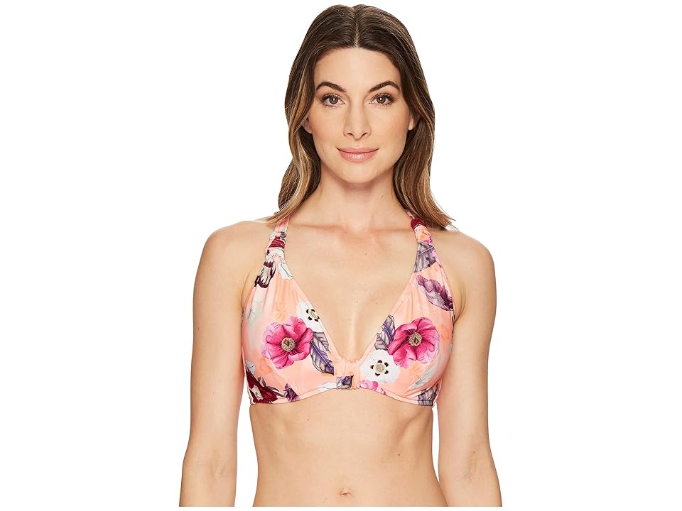 

Seafolly ModernLove F-Cup Halter Top (Peach) Women's Swimwear