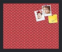 Vista 197 de PinPix Tablero de anuncios de corcho de 20 x 14 pulgadas. Este tablero decorativo enmarcado viene con diseño de círculos B W y un marco negro