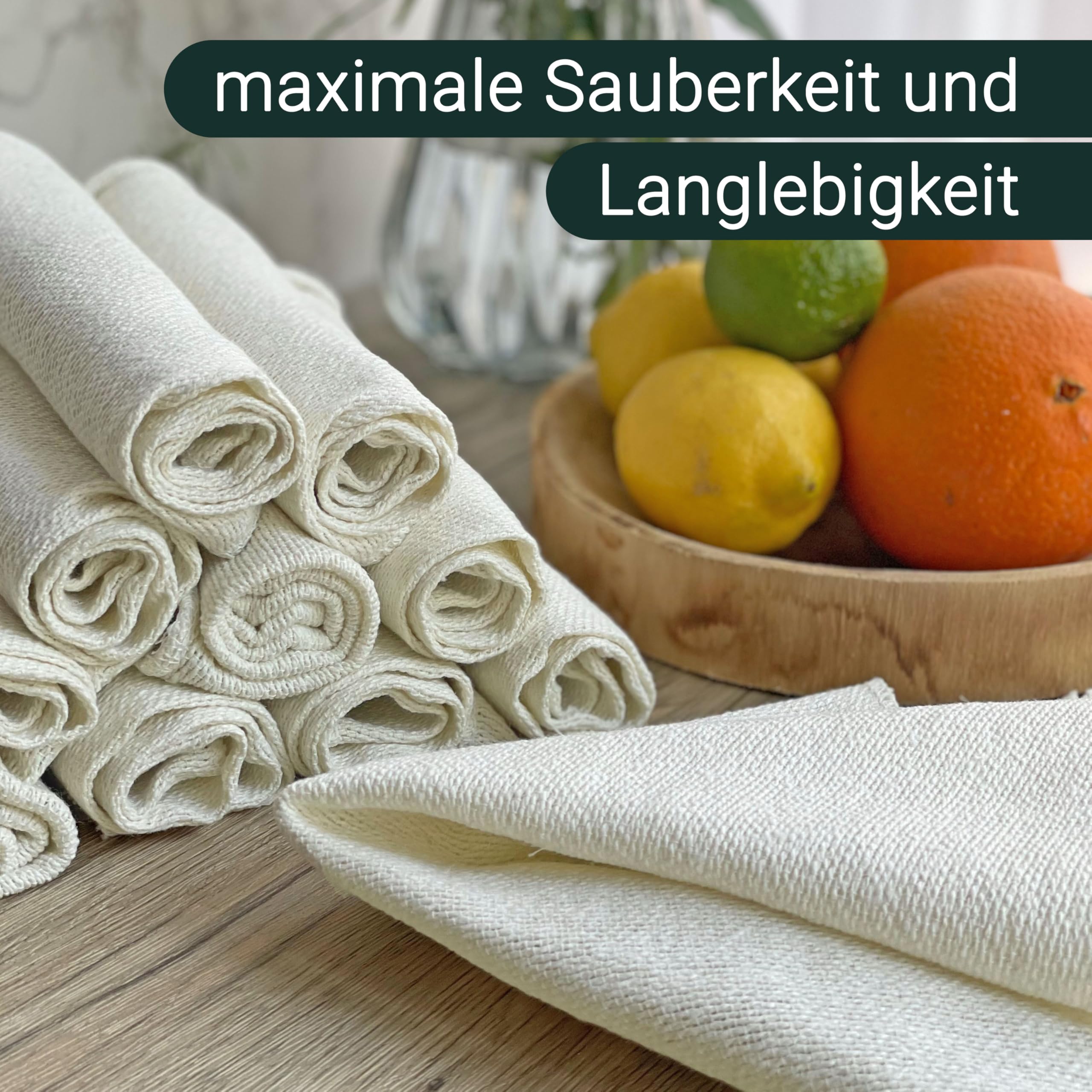 ZOLLNER 50er Set Reinigungstücher 80% Baumwolle, 20% Polyester, Weiß