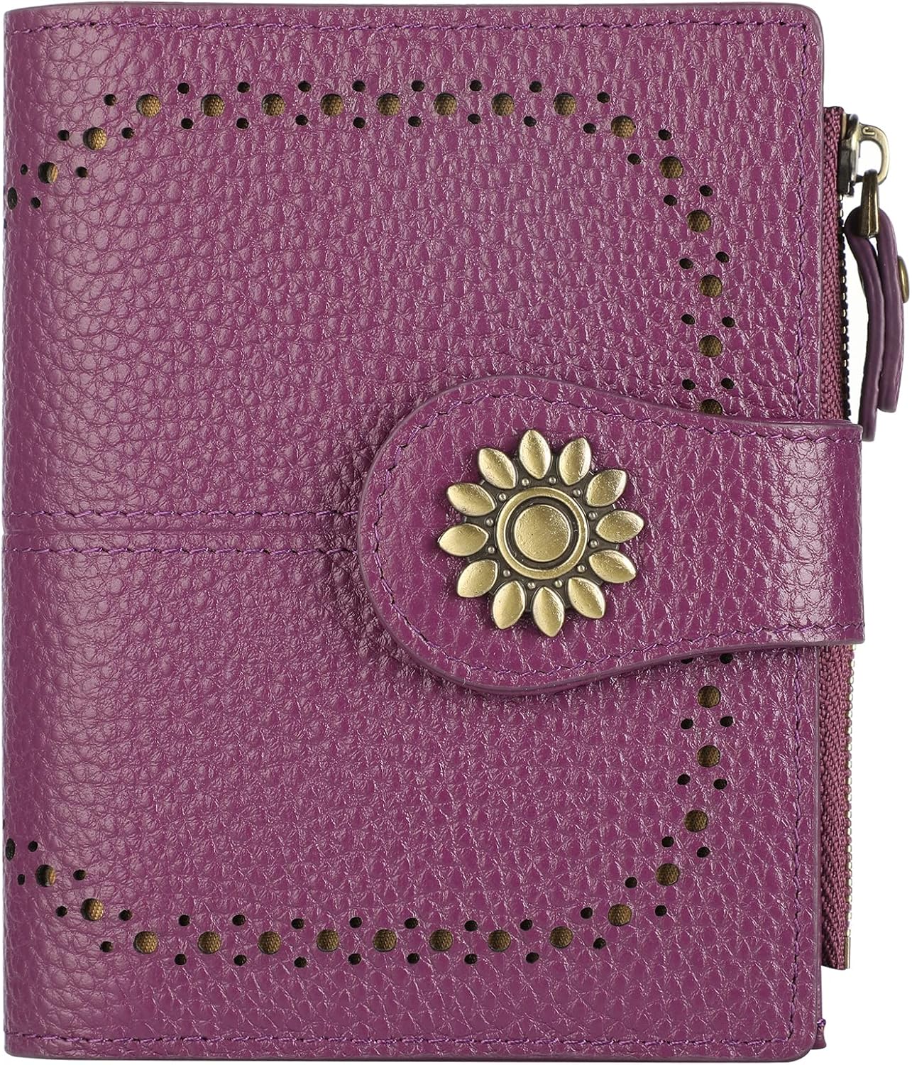 Lavemi Womens Leather Wallet Small Compact RFID Blocking Credit Card Case Purse with Zipper Pocket | Small, Compact, RFID Blocking, Zipper Pocket, Small, Compact