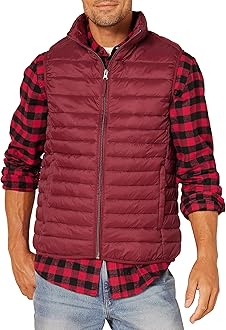 Amazon EssentialsMen's Lightweight Water-Resistant Packable Puffer Gilet