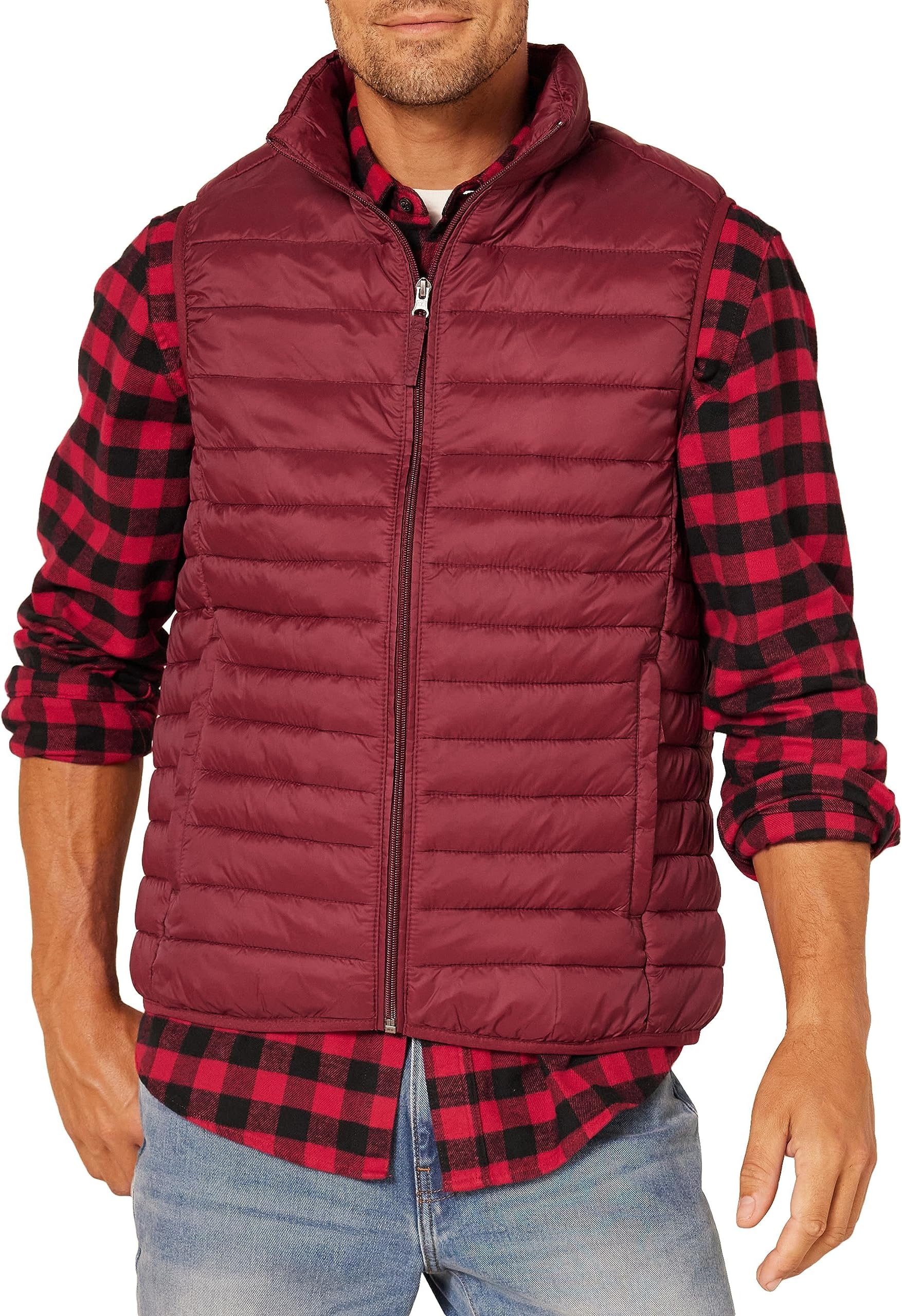 Amazon EssentialsMen's Lightweight Water-Resistant Packable Puffer Gilet
