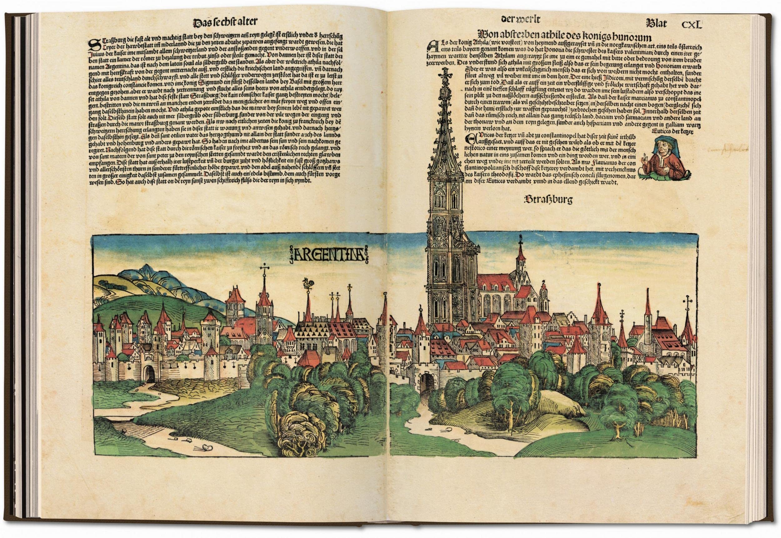Schedel. Weltchronik - 1493. Kolorierte Gesamtausgabe: Kolorierte Gesamtausgabe. Begleitheft: Das Buch der Chroniken