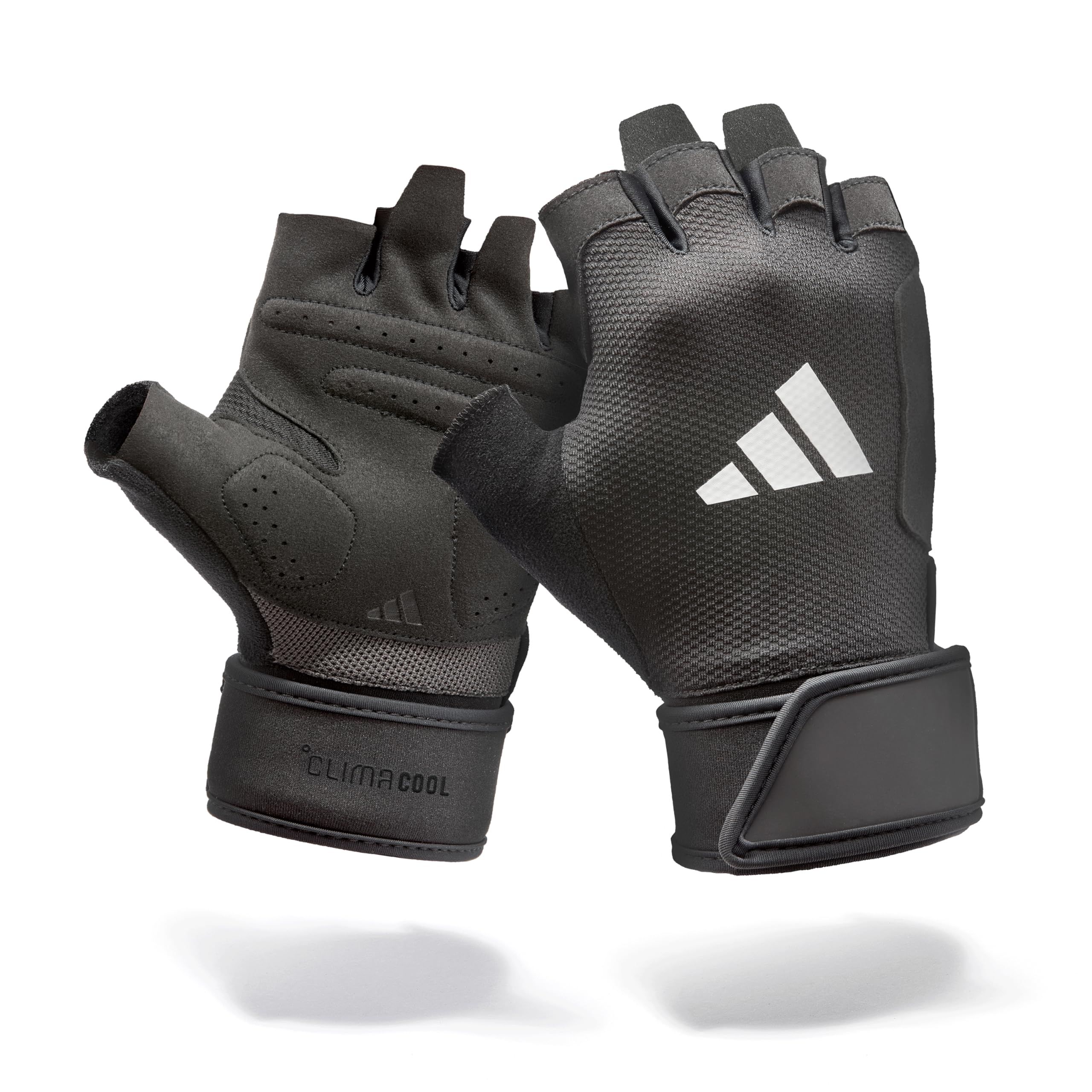 adidas Strength, guanti da allenamento, traspiranti, imbottiti con poggiapolsi in cinque misure