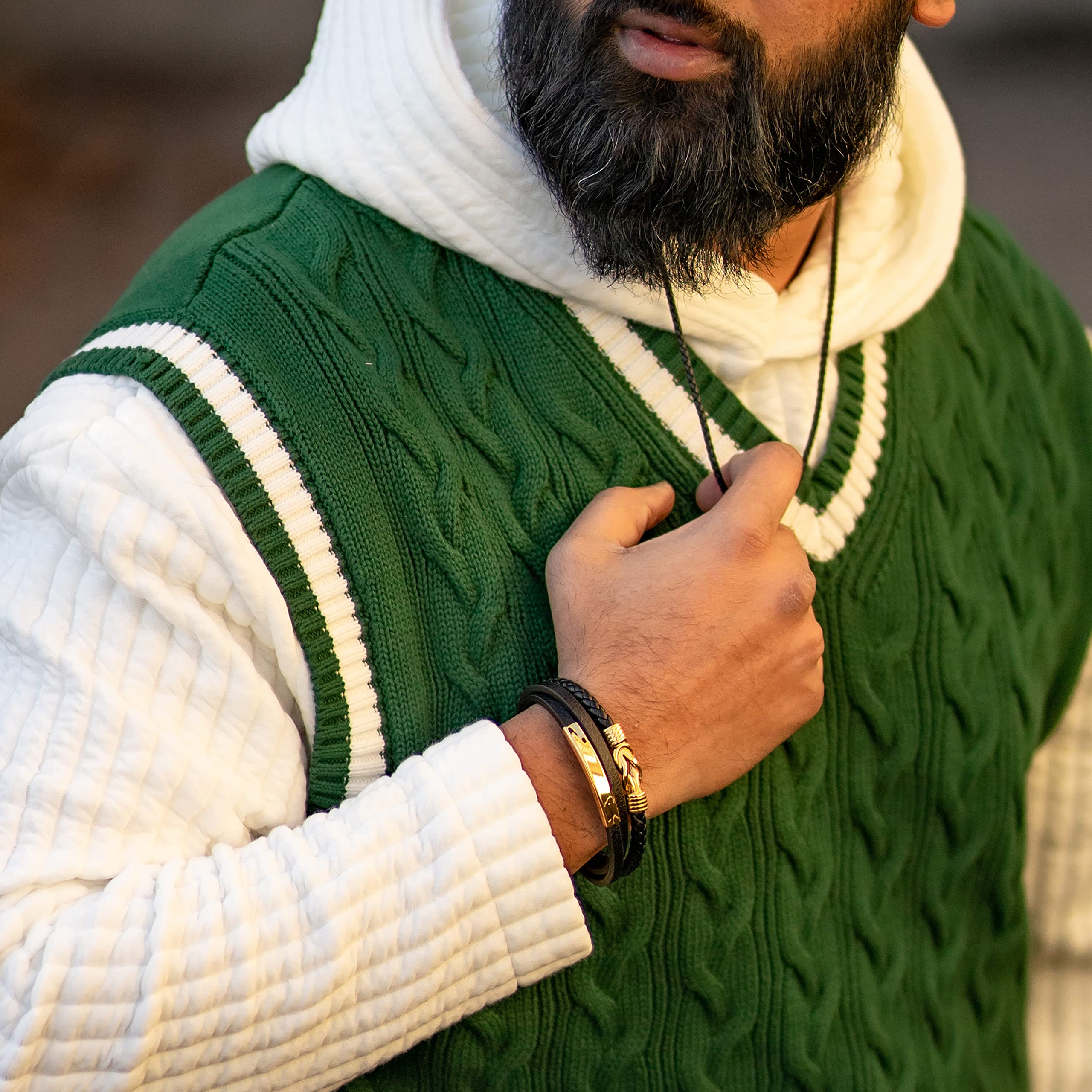 SERASAR Bracciale Premium da Donna | 925 Sterline d'Argento | Placcatura in Vero Oro 18 Carati | Lunghezza Regolabile | Quattro Colori | Portagioie Incluso