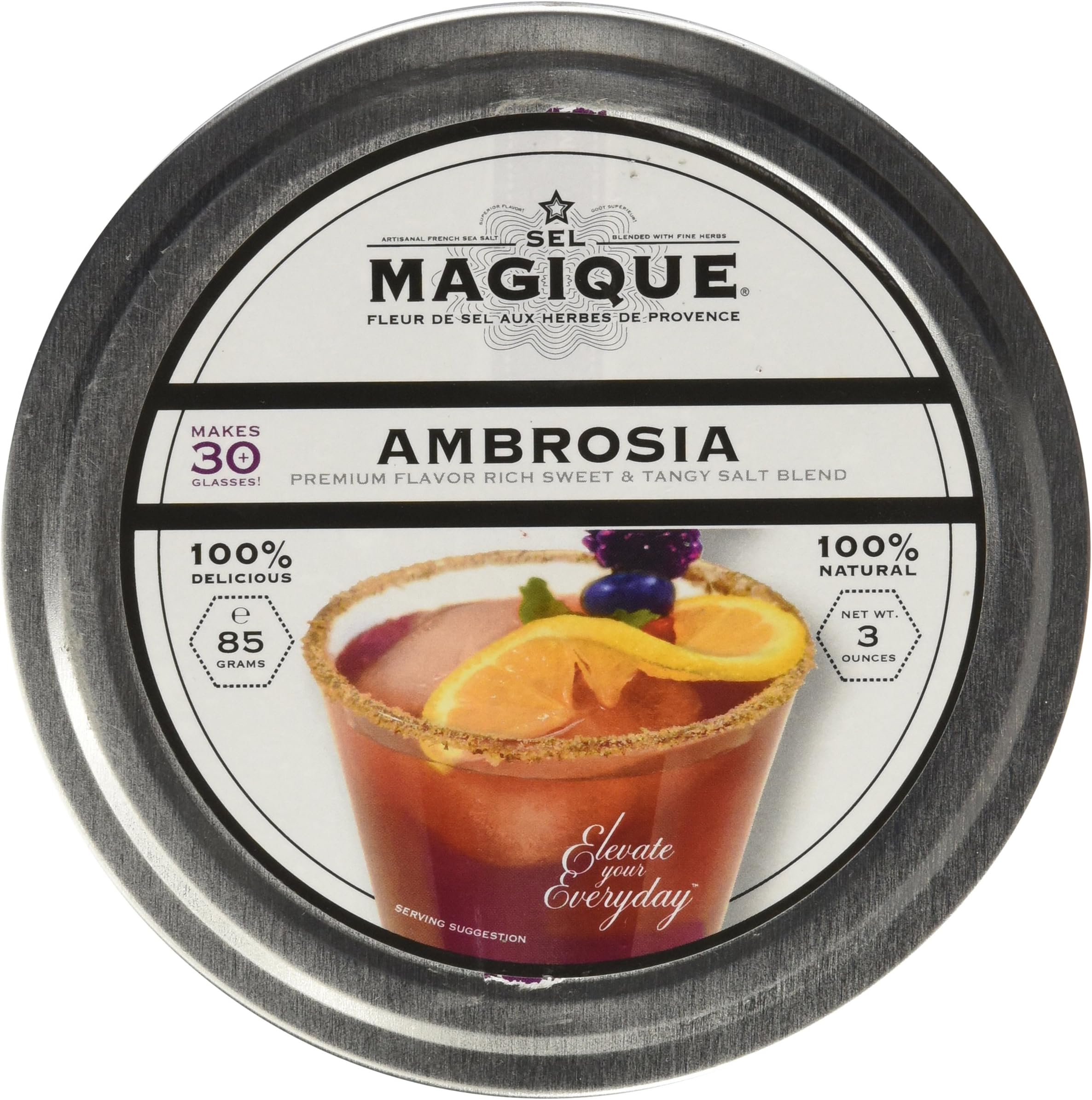 Sel Magique Brands Cocktail Rim Salt, Ambrosia