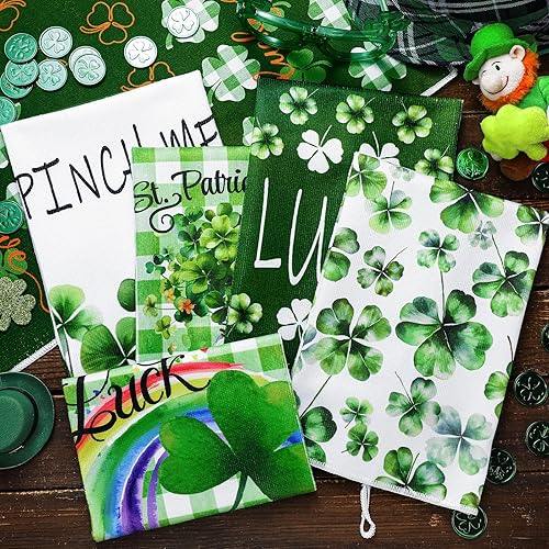 Miniatura 7 de 4 toallas de cocina para el día de San Patricio paños de cocina absorbentes de secado rápido decorativos del día de San Patricio paños de cocina