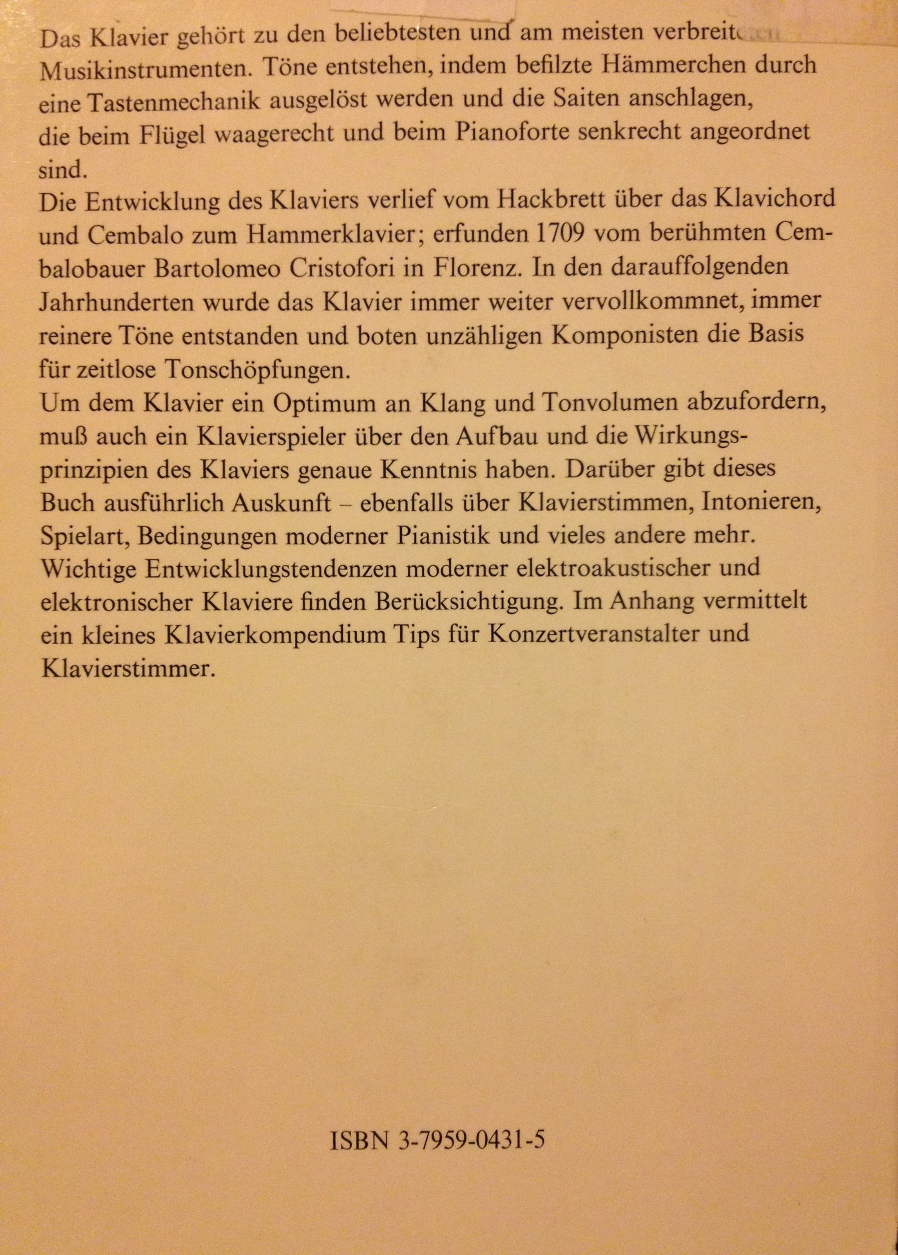 Praktisches Handbuch Klavier für Pianobauer, Tastenprofis und Liebhaber.: Für Klavierbauer und Klavierspieler