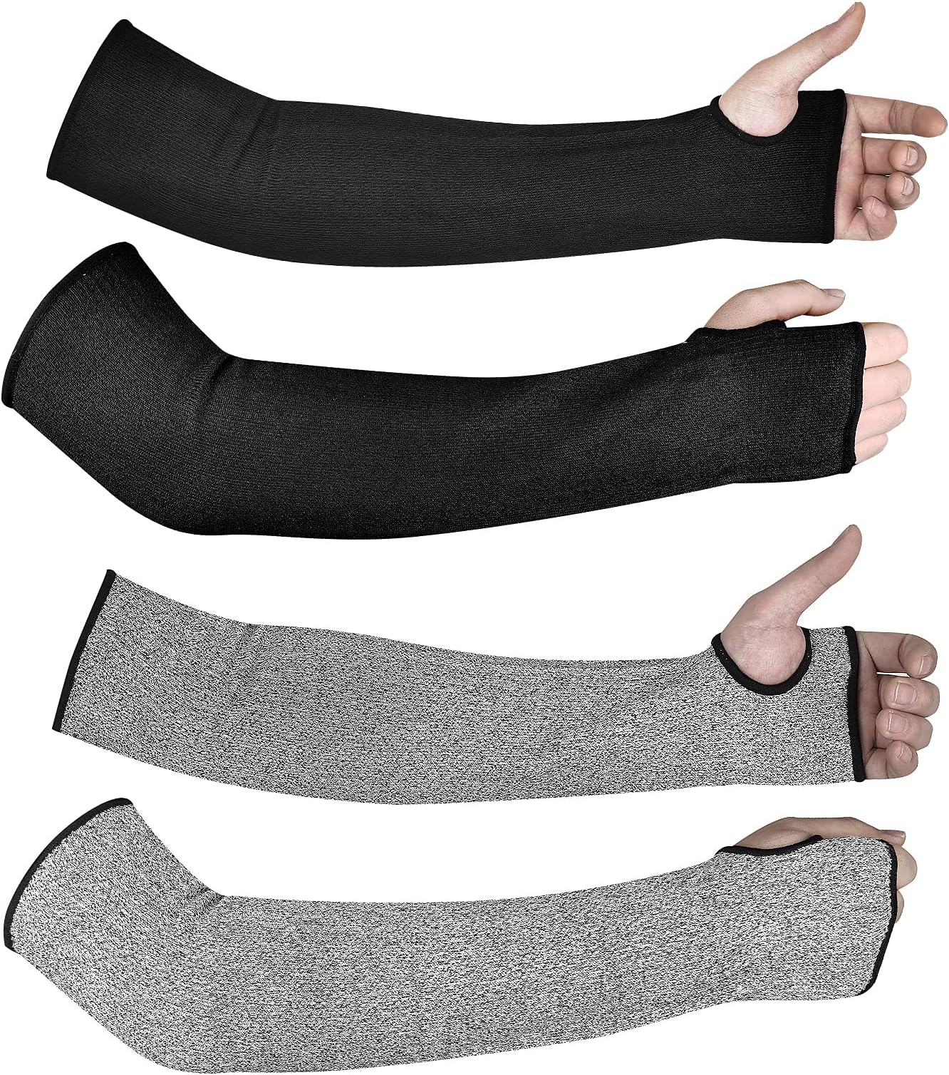 DEYAN Cut Resistant Arm Work Protection Sleeves, 18 Inch, Level 5 Arm Guards to Prevent Cuts, Scratches & Protect Thin Skin