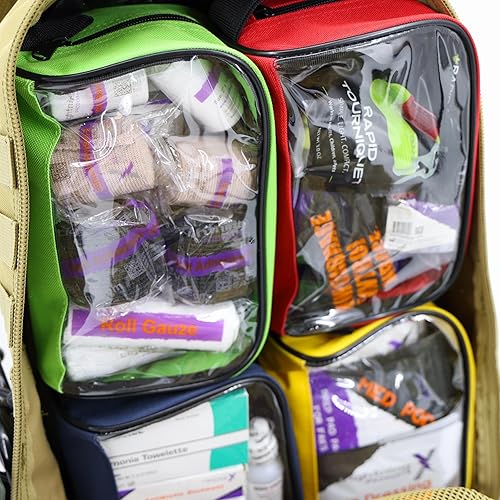 Vista 15 de Lightning X - Mochila médica TacMed para primeros auxilios para trauma, kit EMT MB45-SKF con suministros de emergencia profesionales de primeros