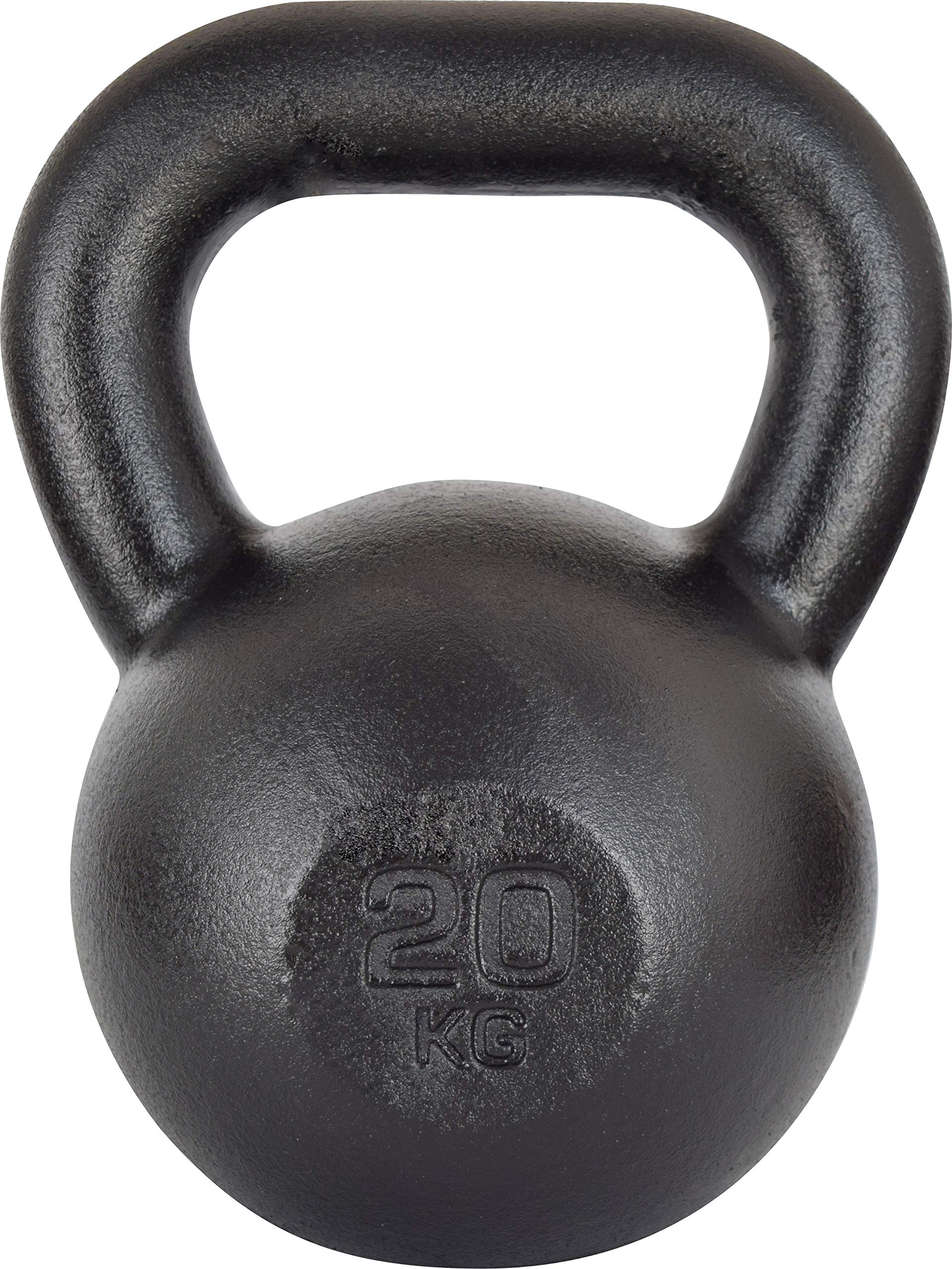 Cloche de Bouilloire en Fonte de Poids Lourd Kettlebell pour haltères d'entraînement de Force et Cardio 20kg KAWMET