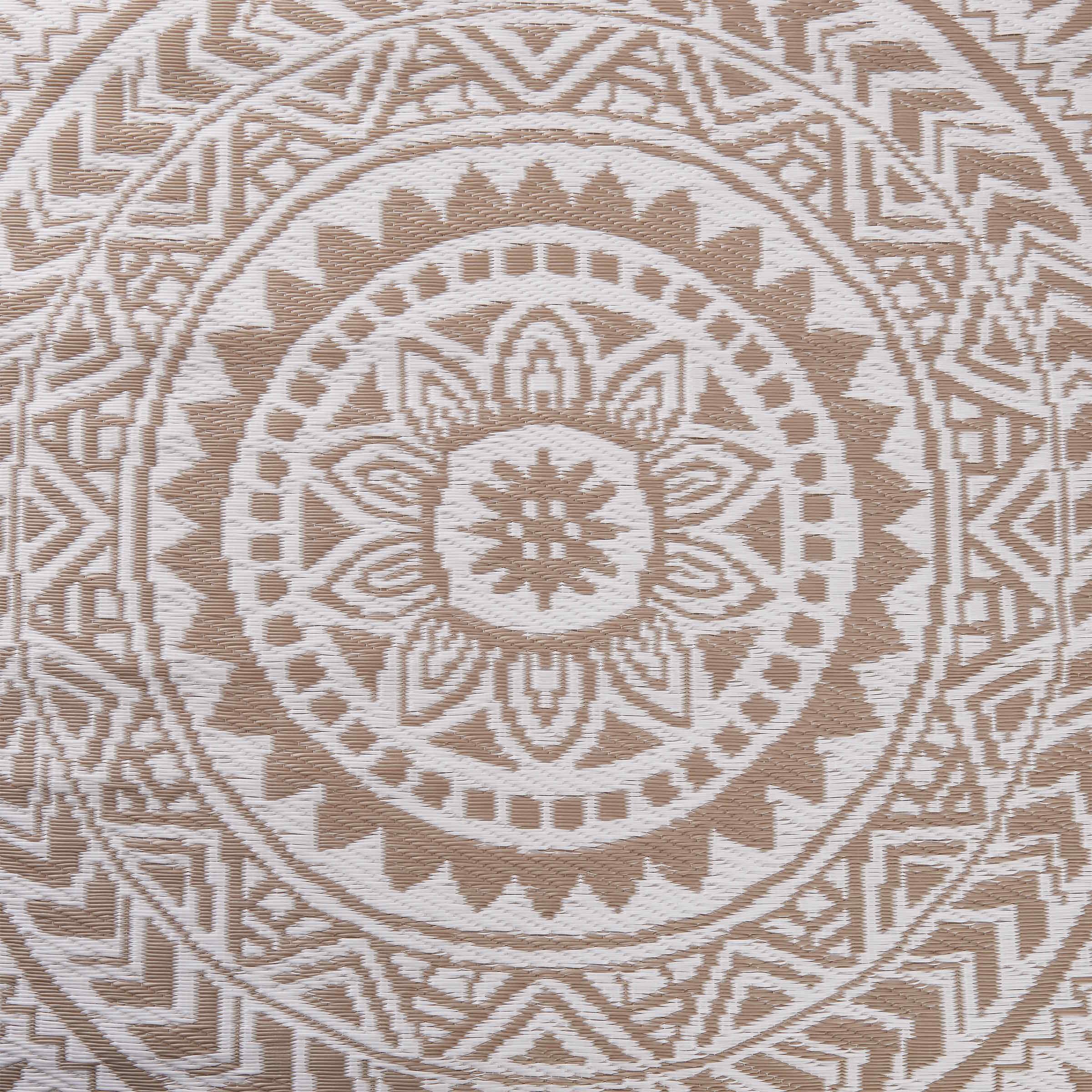 BUTLERS Outdoorteppich - Colour Clash - Bast-Struktur | Farbe Beige - 180x118 cm - Balkonteppich für Terrasse & Balkon - Außenteppich für Bodenschutz