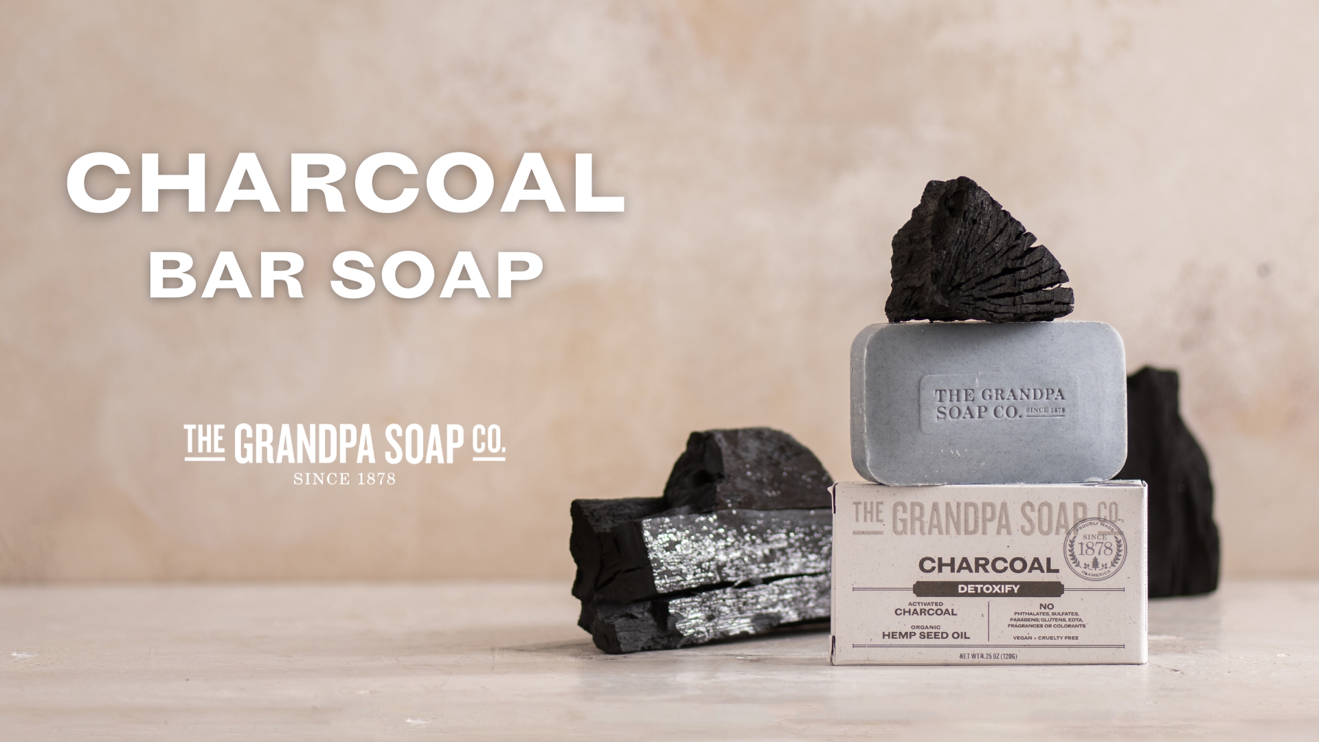 Amazon.com : The Grandpa Soap Company Charcoal Bar Soap - With