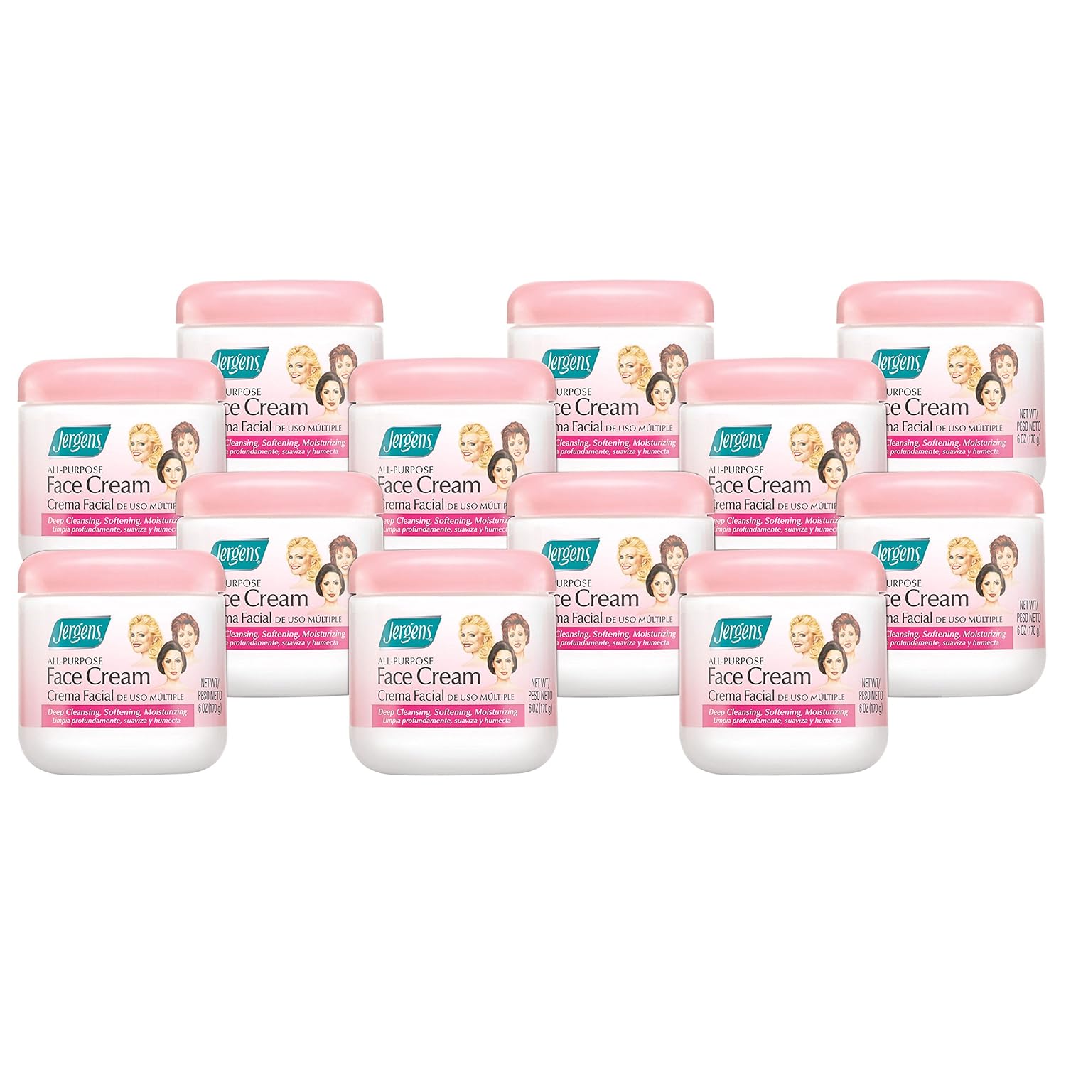 Jergens All Purpose Face Cream, Deep Cleansing Facial Cream, Makes Skin Smooth and