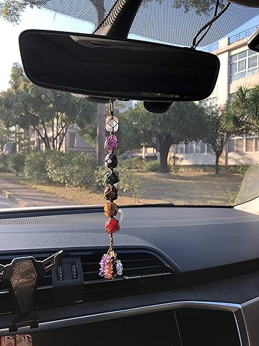 Miniatura 4 de Adornos colgantes hechos a mano 7 chakras piedras crudas decoración del hogar Feng Shui ornamento