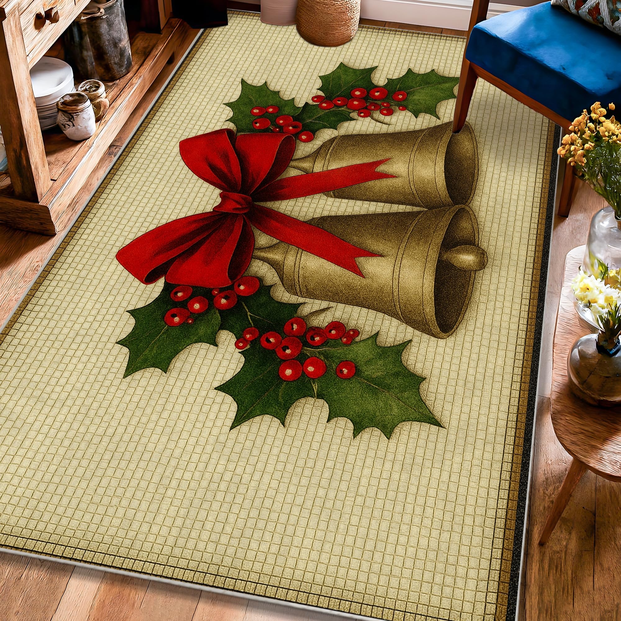 Tapis à poils courts Bells rectangulaire 1,2x1,8m de salon chambre couloir bureau