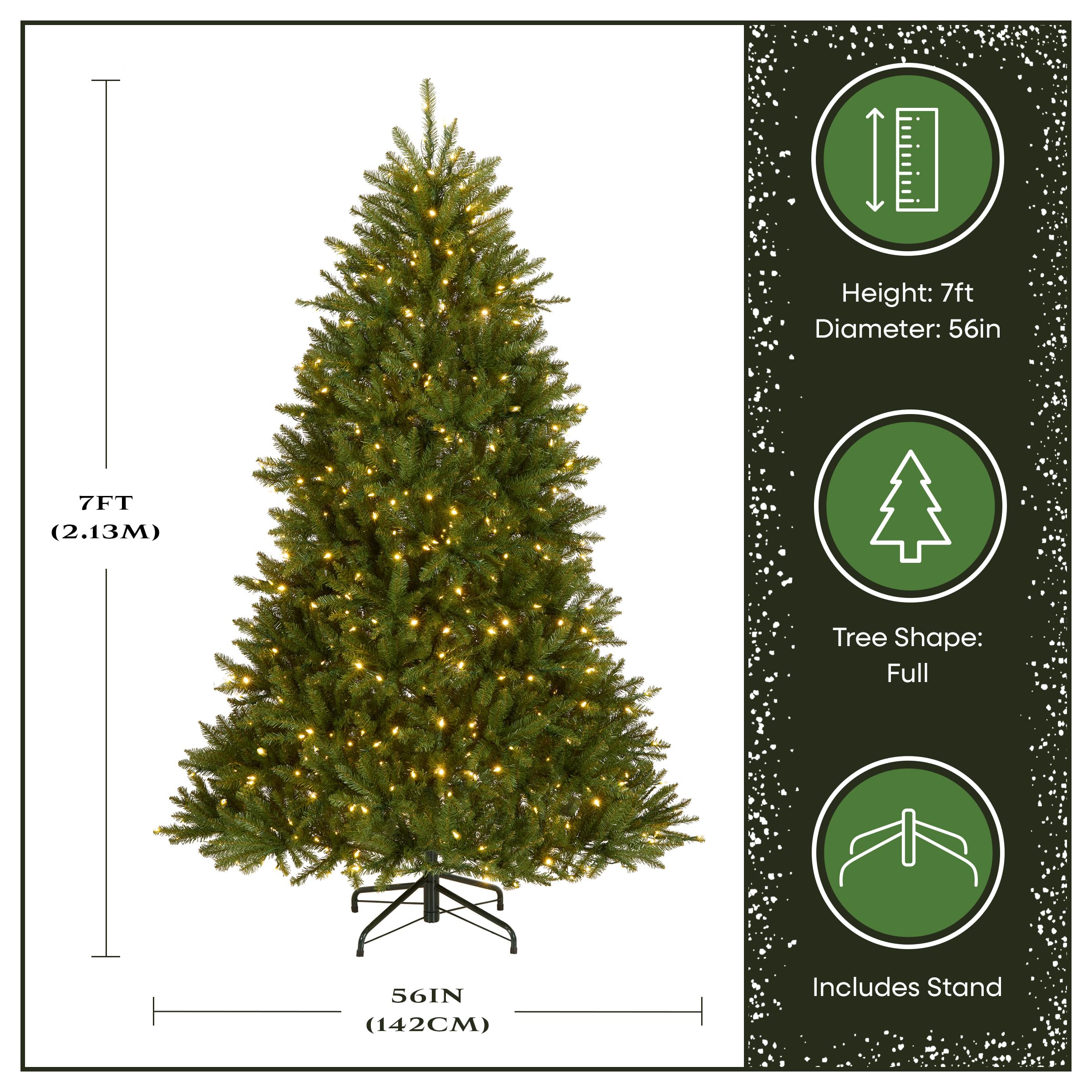 Amazon.com: National Tree Company 7 ft Pre-Lit Dunhill Fir