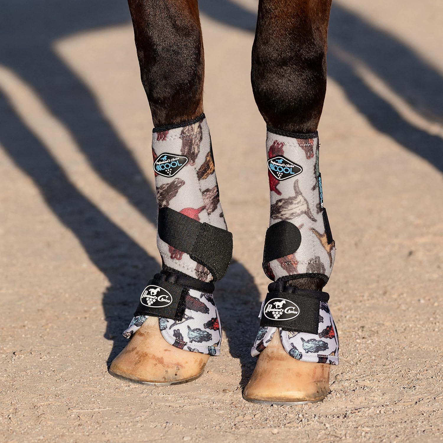 Professional's Choice 2XCOOL Sports Medicine Horse Boots | Protective & Breathable Design for Ultimate Comfort & Durability in Active Horses |2 Pack | Large Steer Head