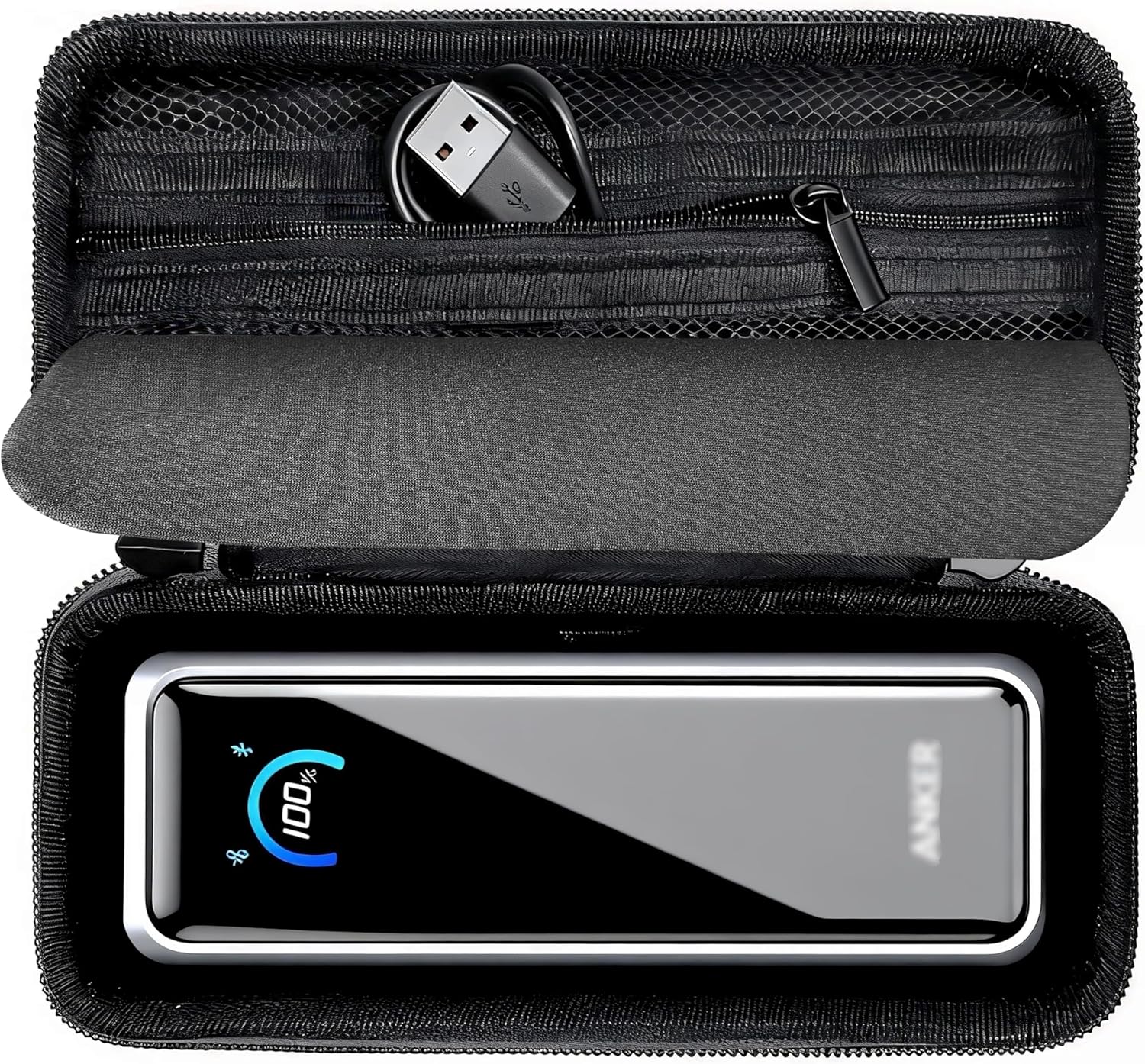 Case Compatible with Anker Prime Power Bank, 26,250mAh/20,100mAh 3-Port 300W Portable Charger, Battery Charging Station Carrying Travel Storage Holder for USB-C Chargers (Box Only)