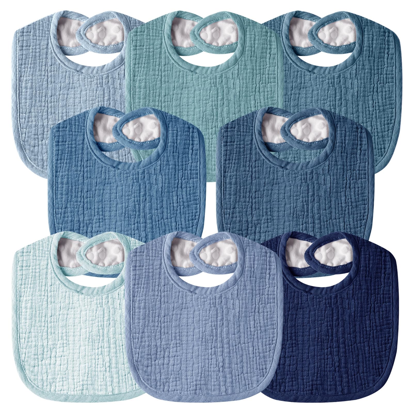 Wrrernsin Muslin Baby Bibs 8 Pack