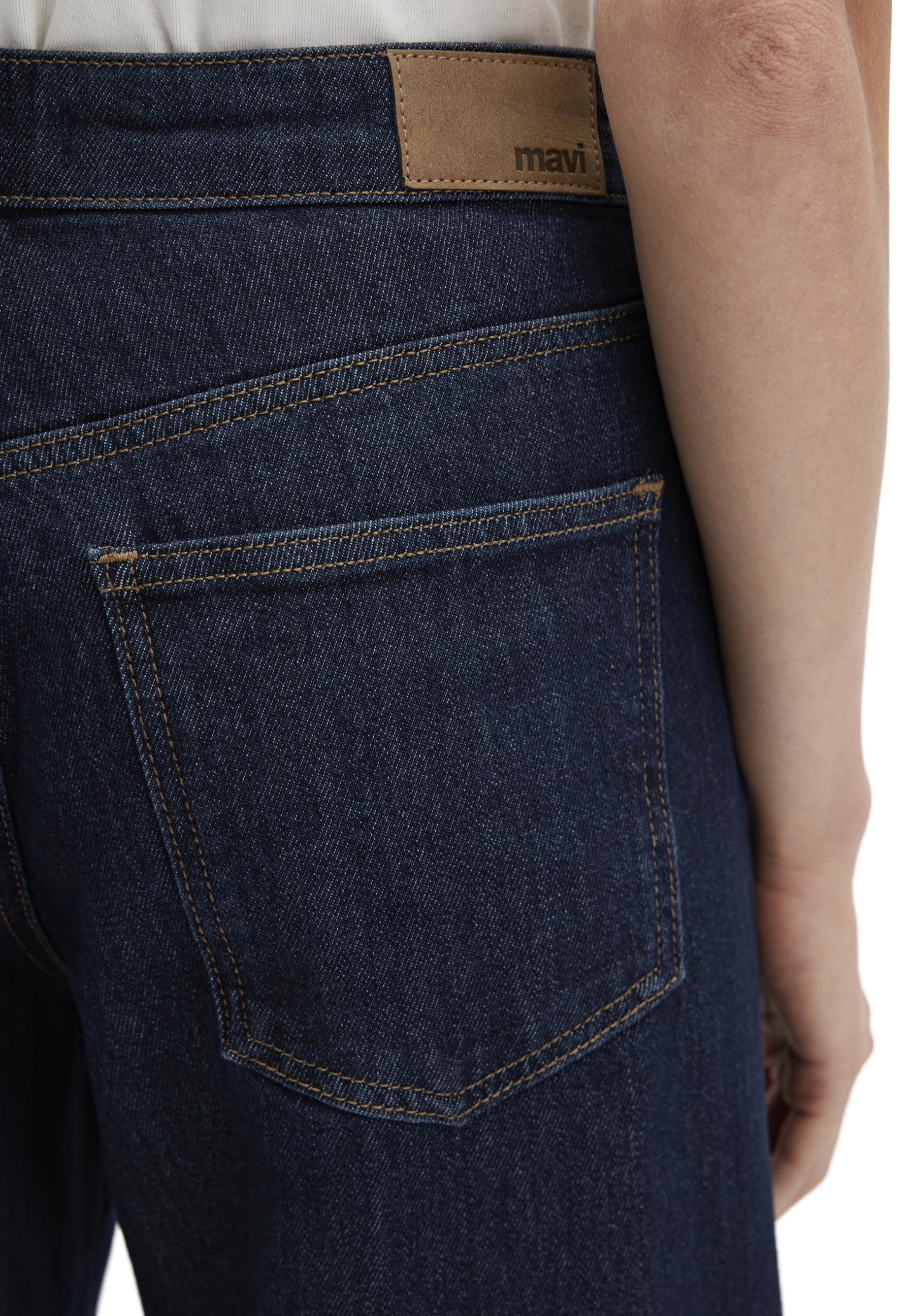 Mavi Damen Denim Pants Sandra Cuffed Wide Leg