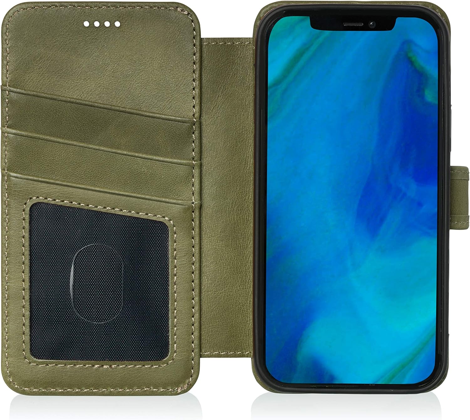Iphone 11 pro max wallet case wireless charging compatible Clearance