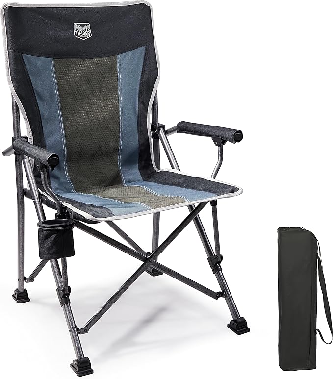 Timber Ridge Folding Camping Chair High Back Camping Chairs Adults