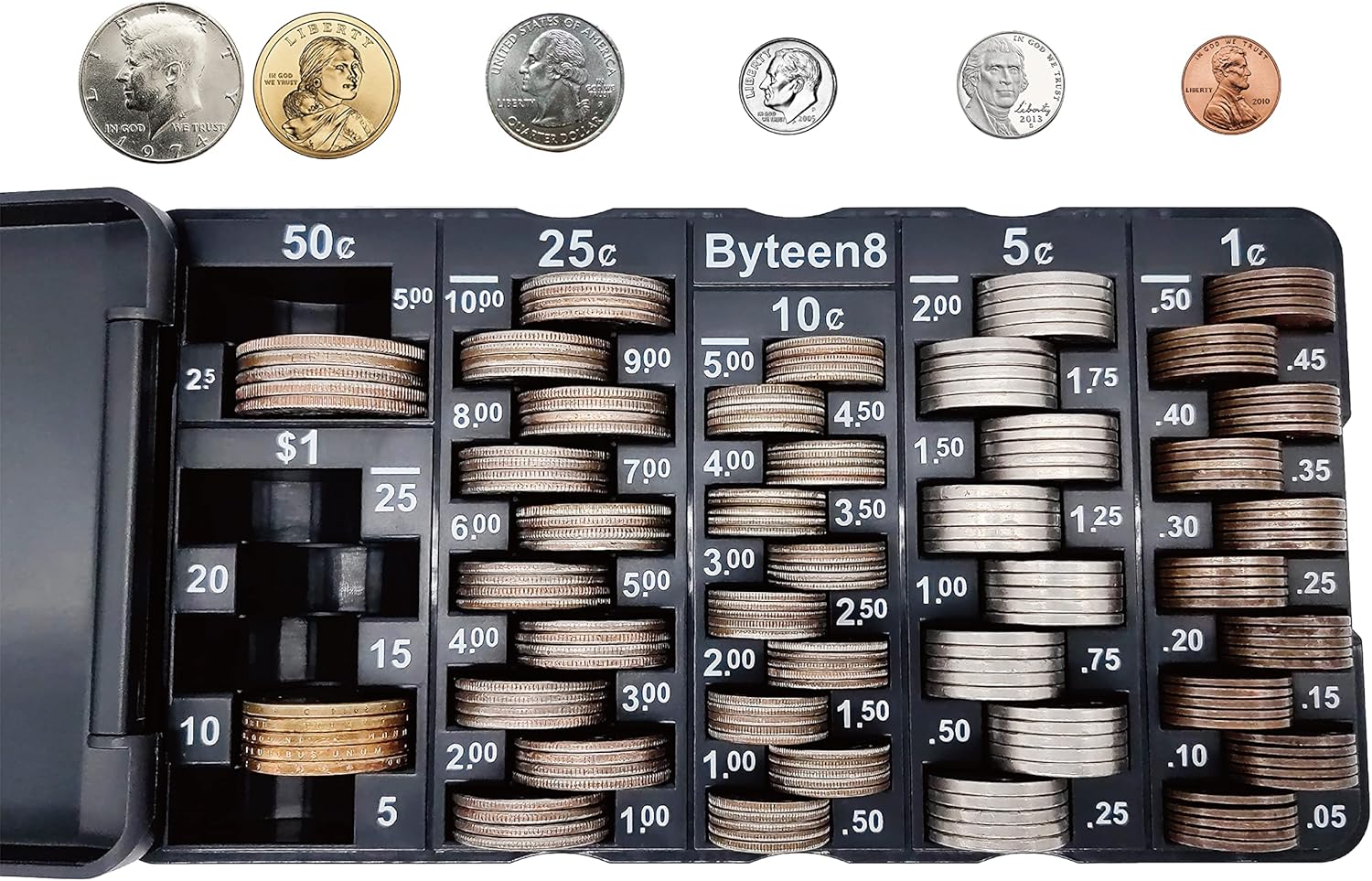 Byteen8 Coin Counter Coin Sorter｜Portable Coin Counter Tray Coin Sorter