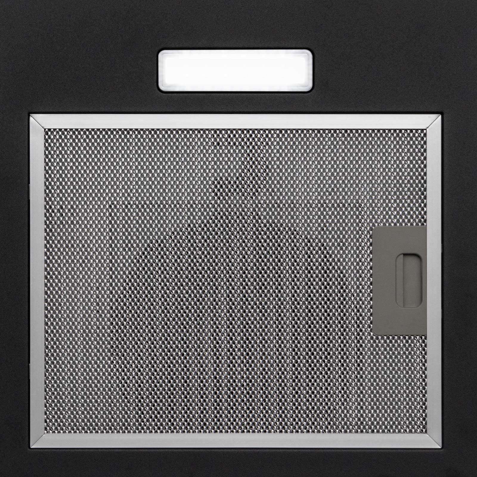 SIA 60cm Black 4 Burner Gas On Glass Hob And Curved Glass Cooker Hood