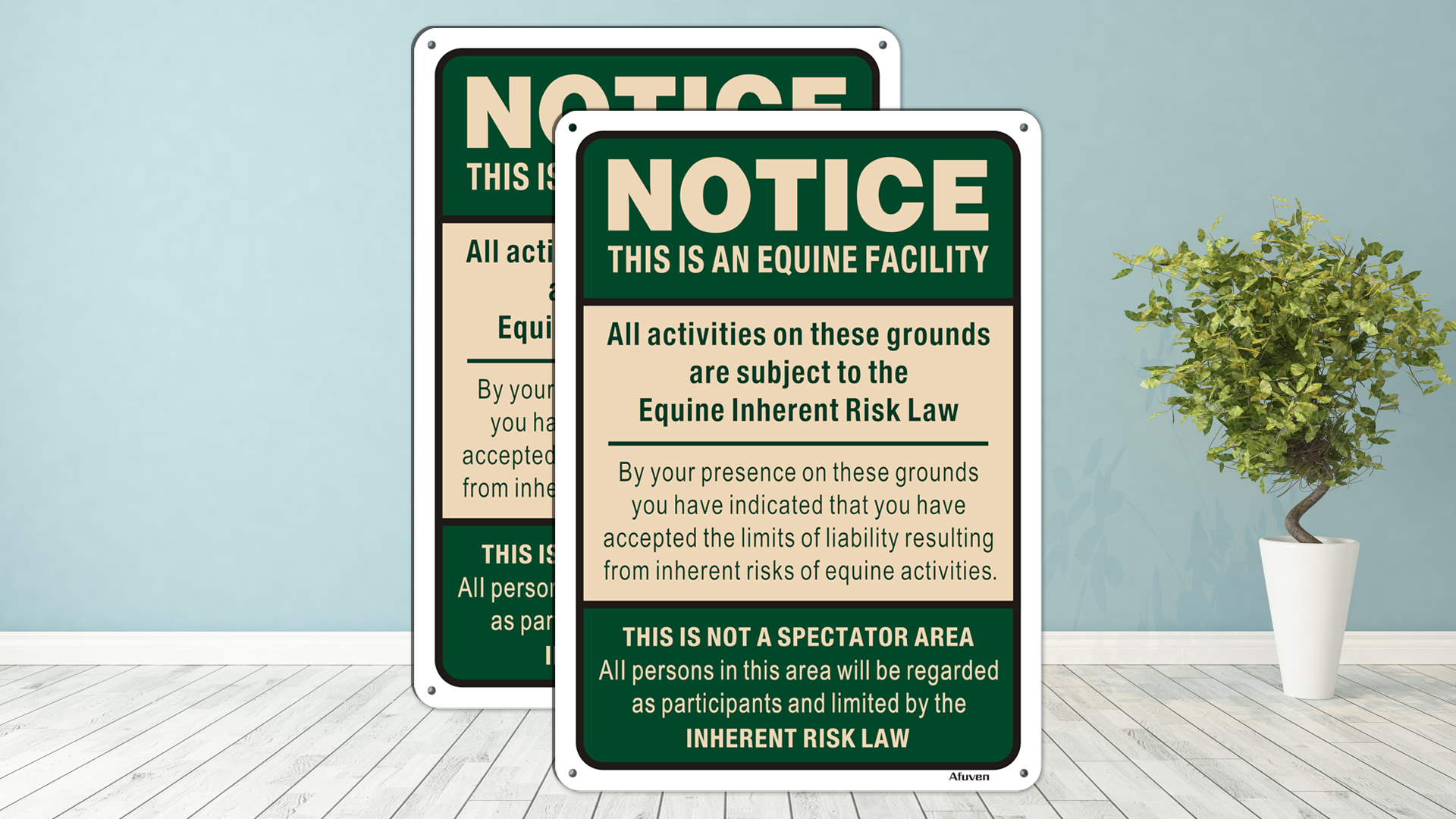 Price Tracking For: Supplemental Equine Liability Sign Warning Statute Horse Barn Stable Farm Signs B00aizyzqm - View #12