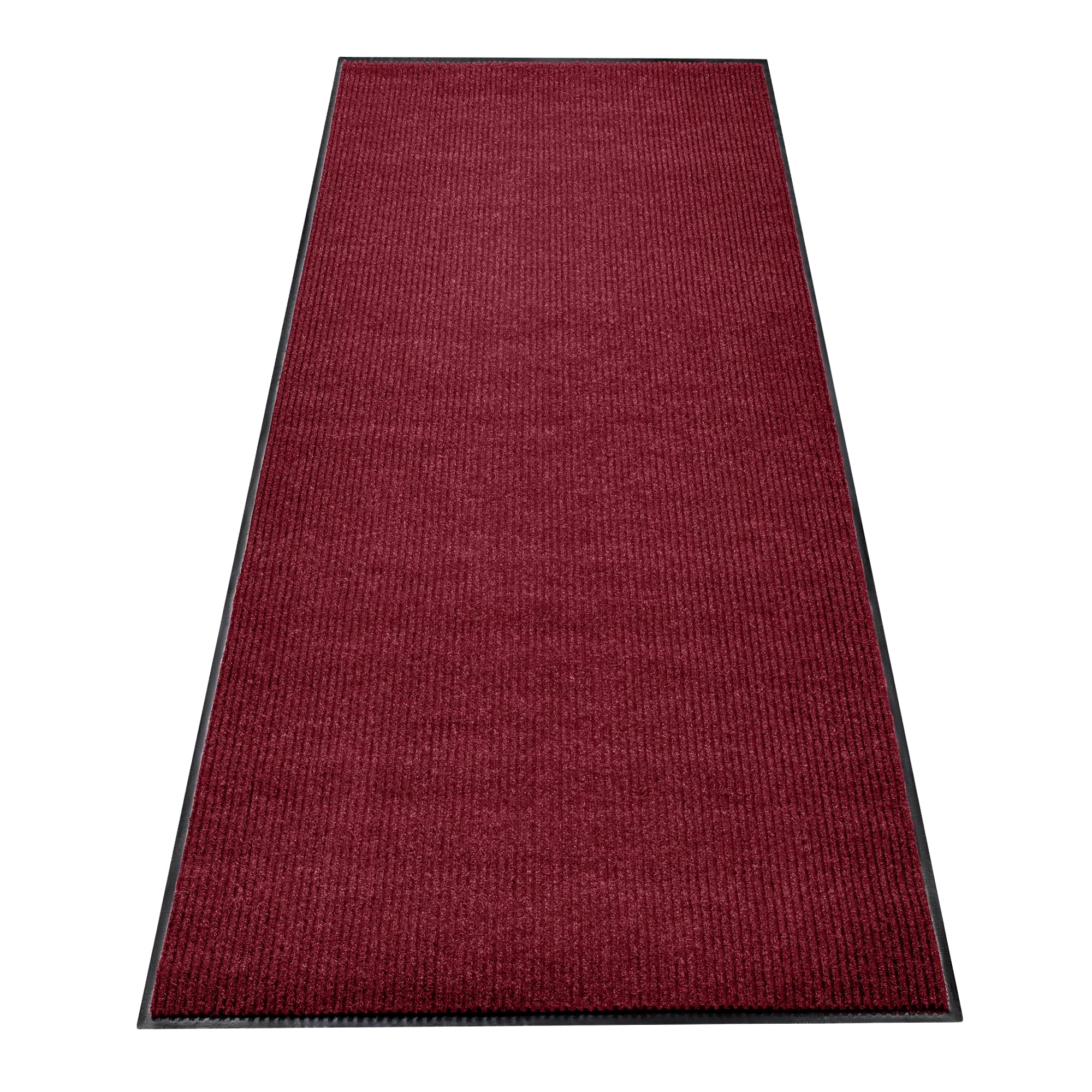 MaxMat® Extra Large Commercial Door Mat, Rubber Border Heavy Duty Door Mat, Waterproof, Low-Profile, Easy to Clean, Rubber Entry Mat. (Red, 2 x 6 Feet)